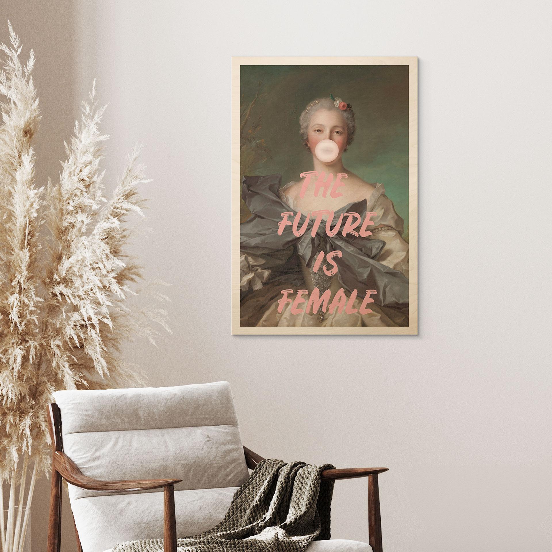 Billede af træ Fremtiden er kvindelig - Grace Digital Art