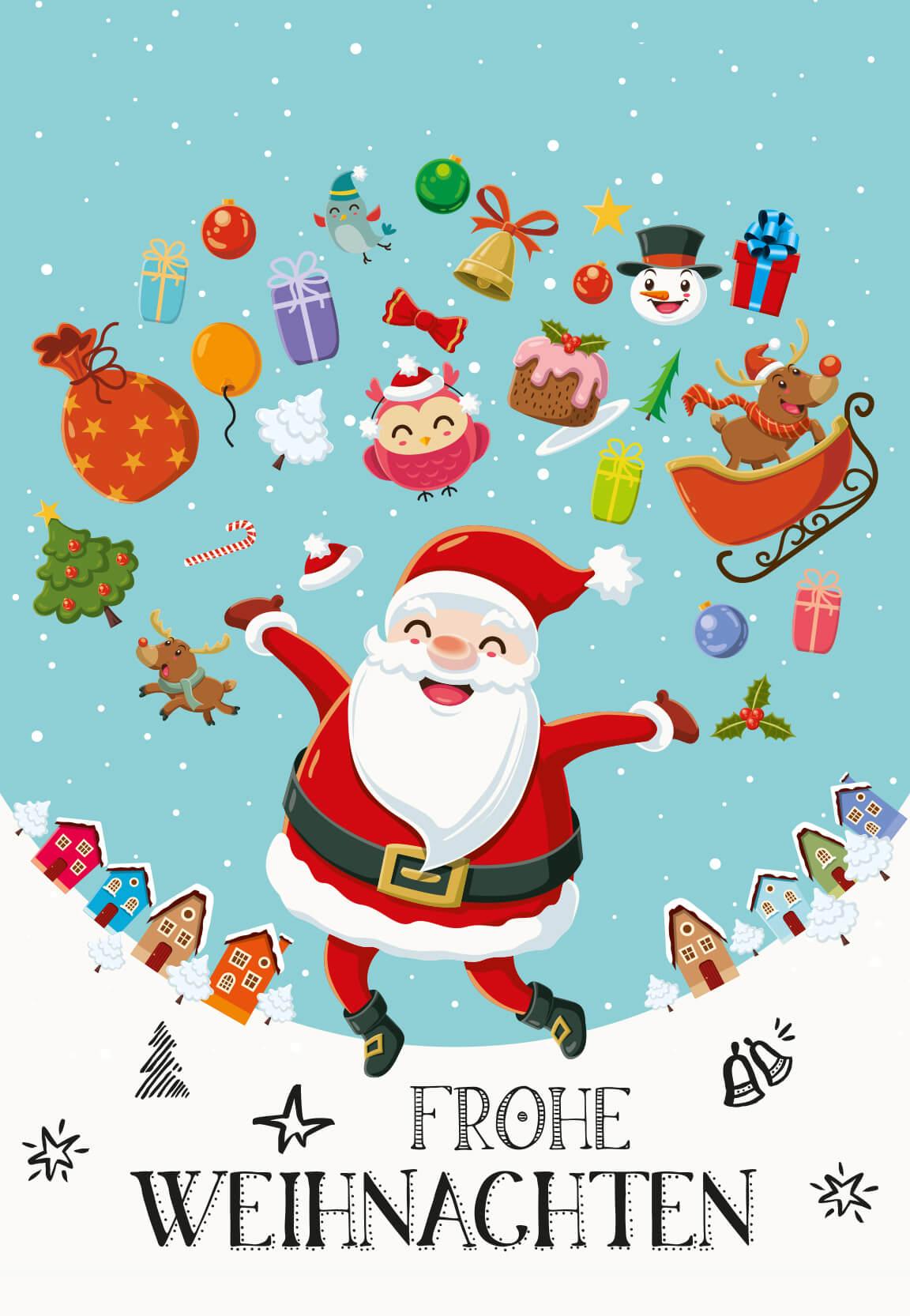 Gutschein Weihnachten - Weihnachtsmann Geschenke