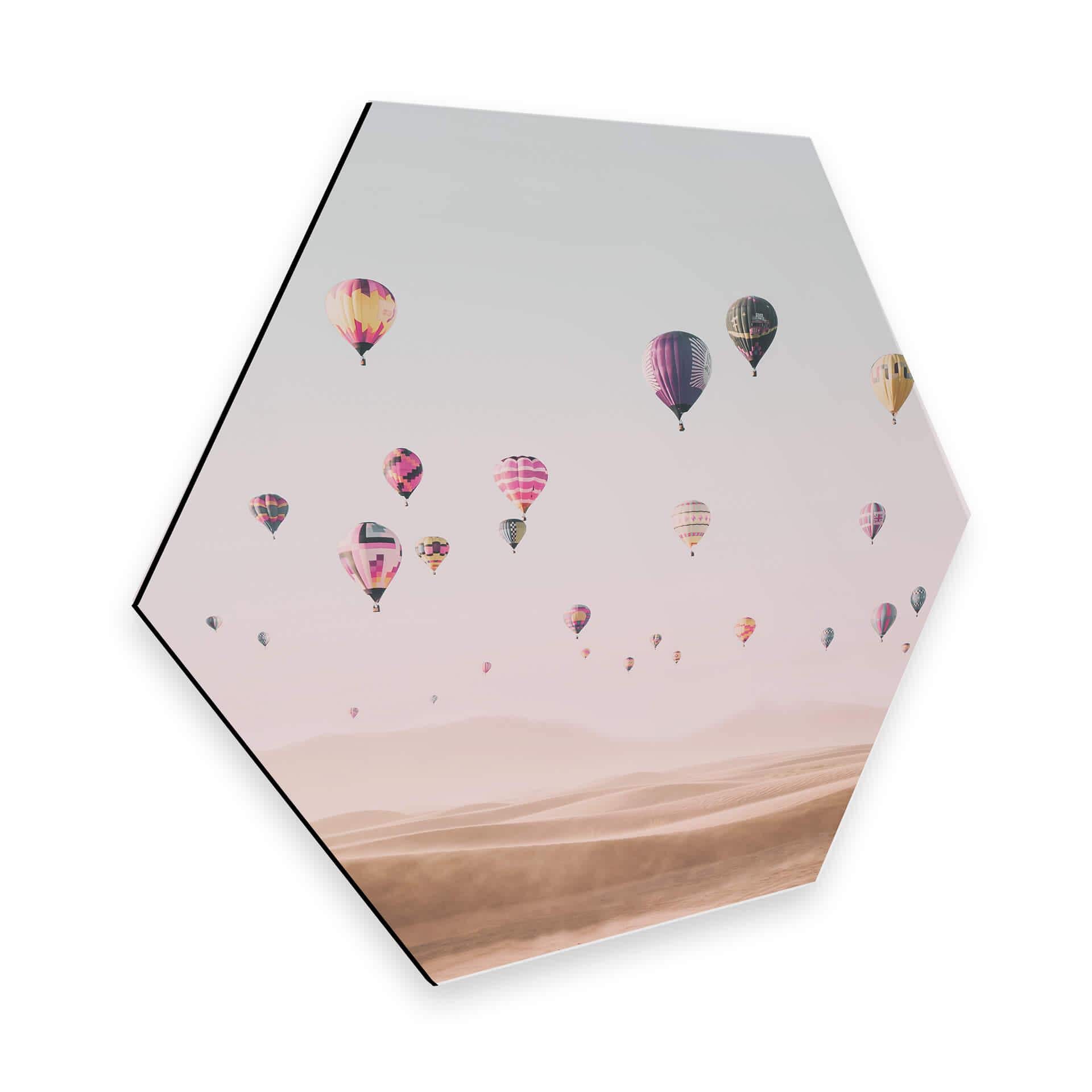 Hexagon Alu-Dibond - Sisi & Seb - Hot Air Balloons