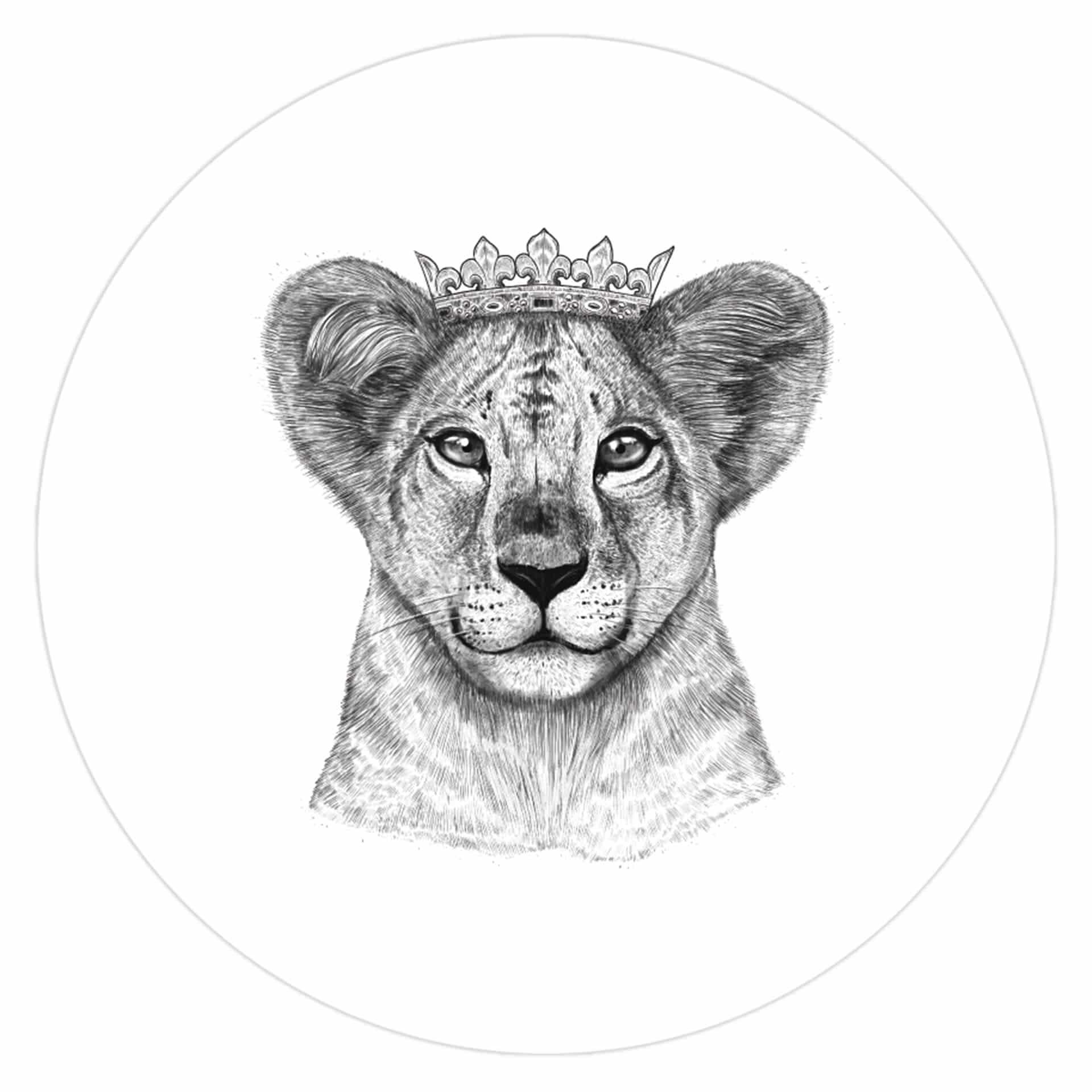 Wandtattoo Korenkova - The Lion Princess - Rund