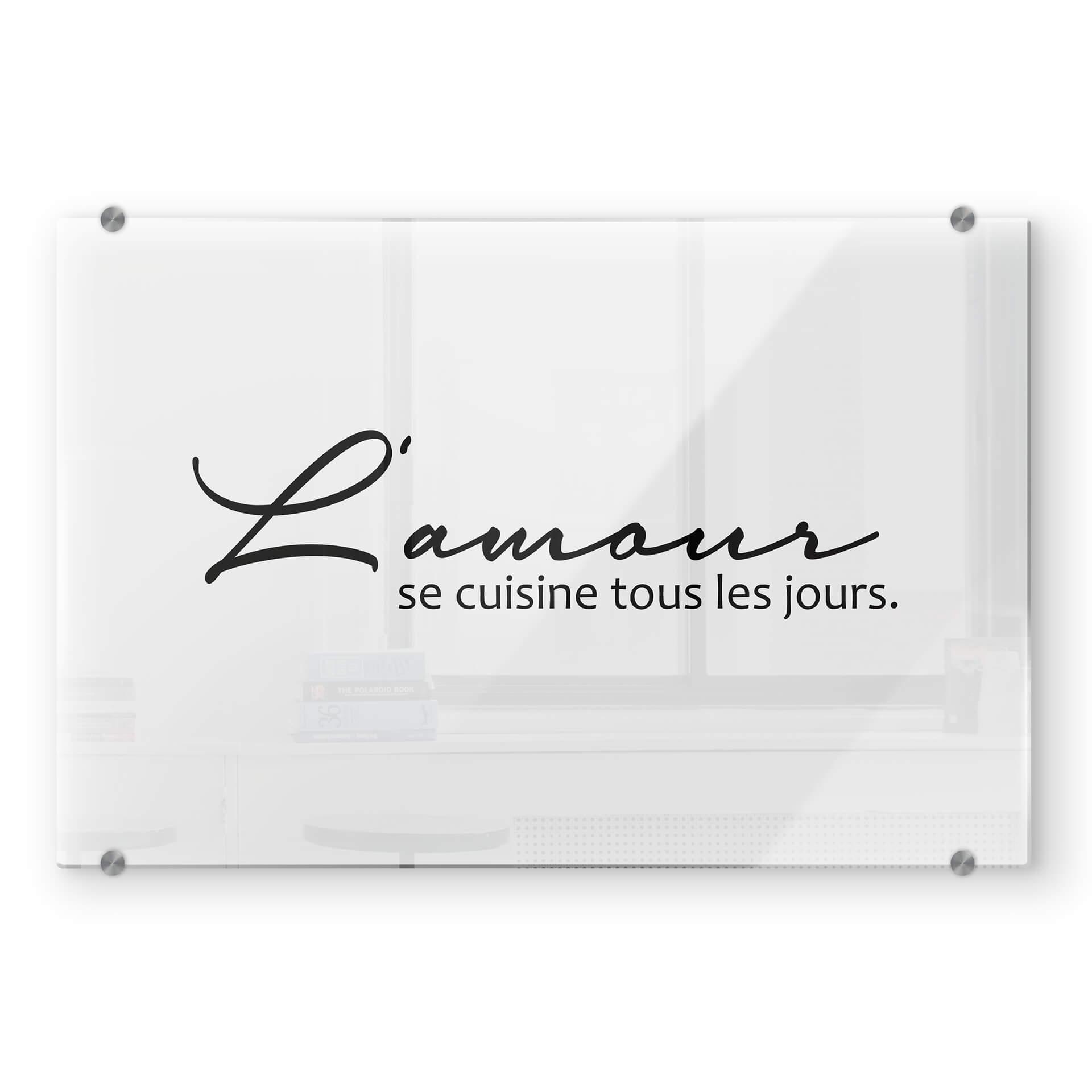 Panel szklany do kuchni L'Amour