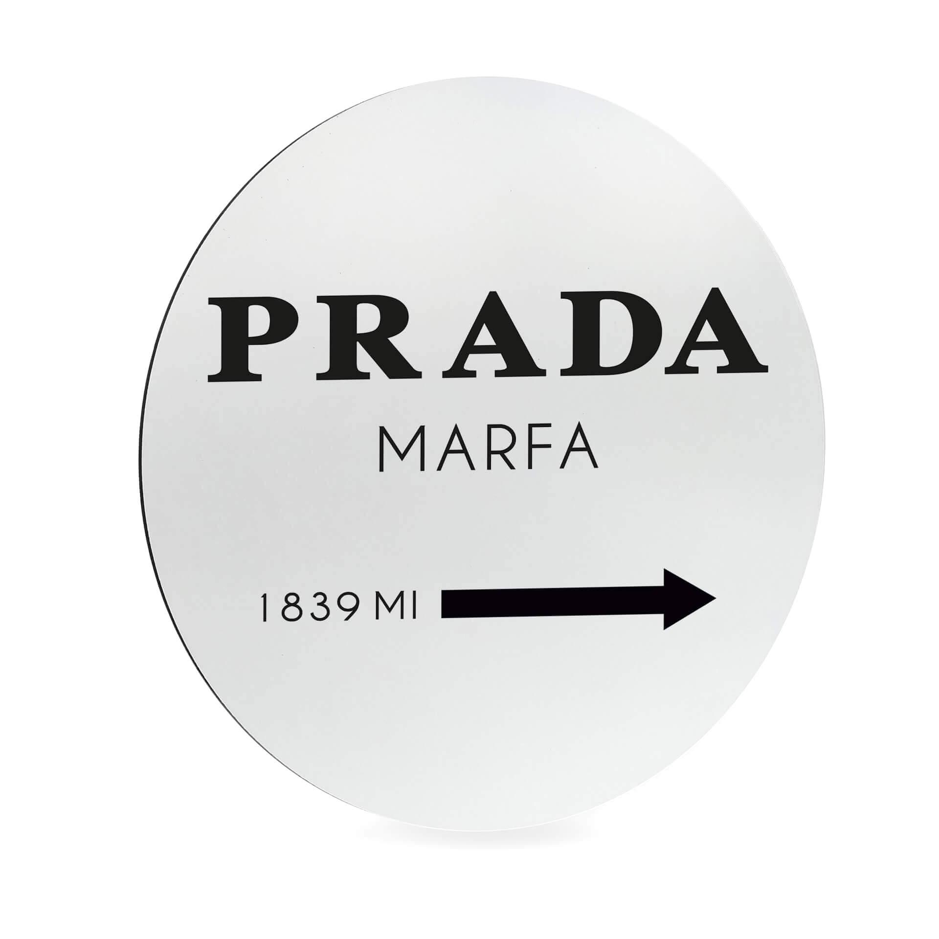 Wandcirkel Alu-Dibond Prada Marfa