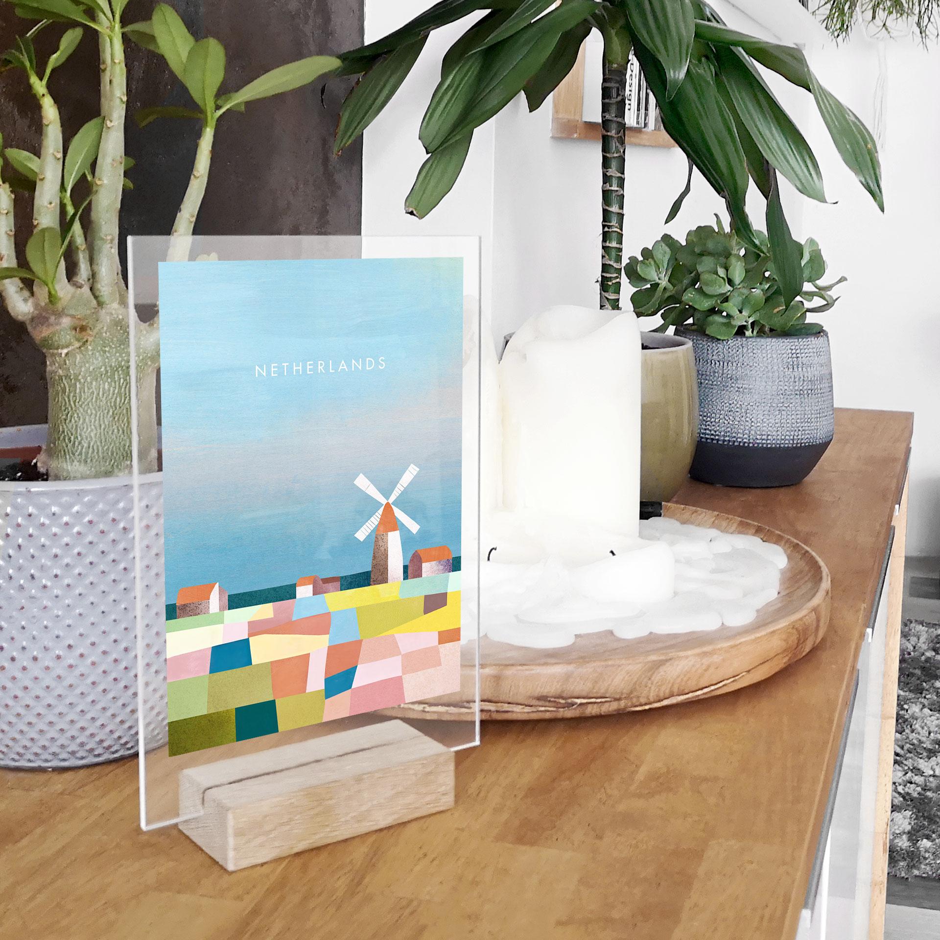 Acrylglas Tafeldecoratie Reis naar Nederland - Rivers