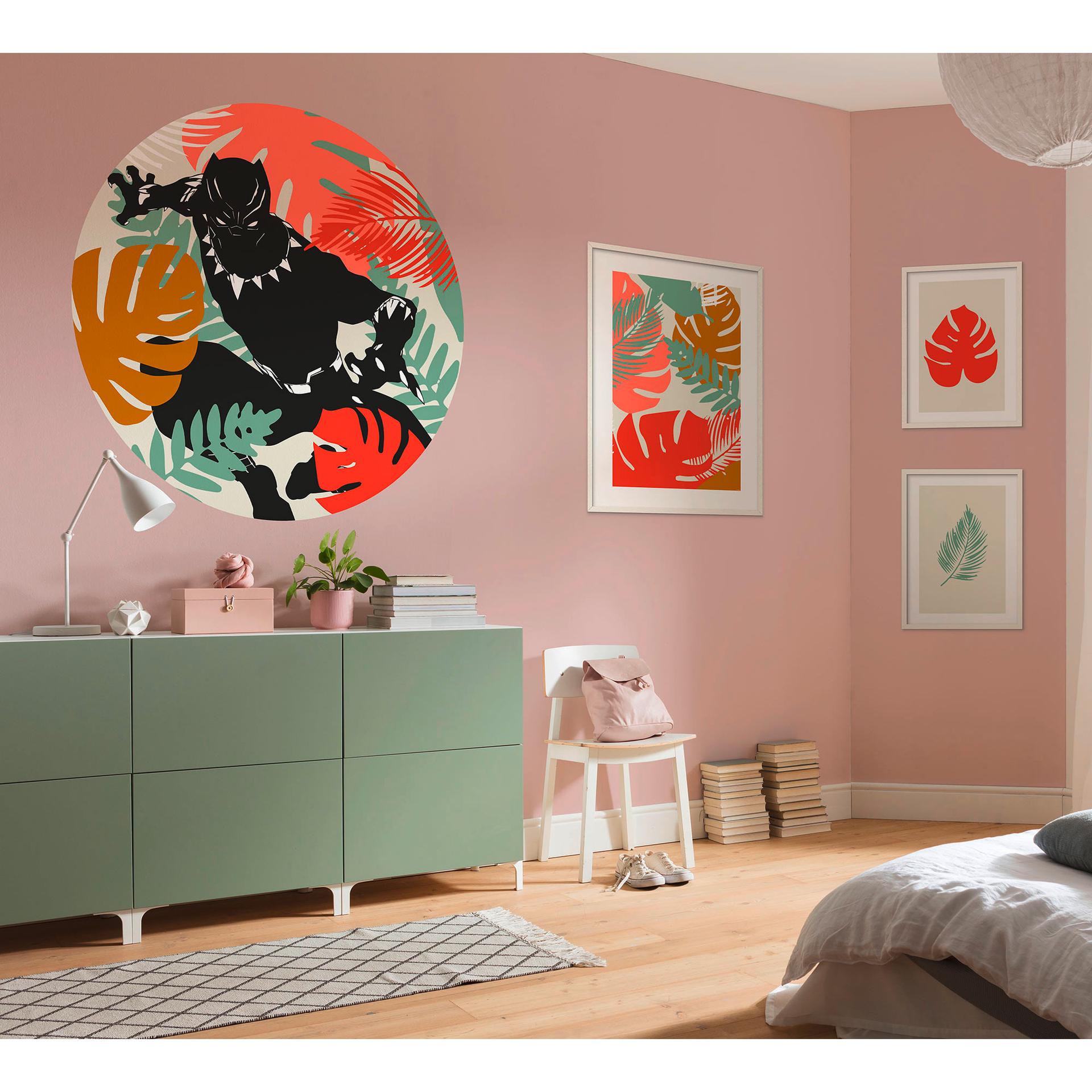 zelfklevend vlies behang - Winter Tropics Black Panther - 125 x 125 cm