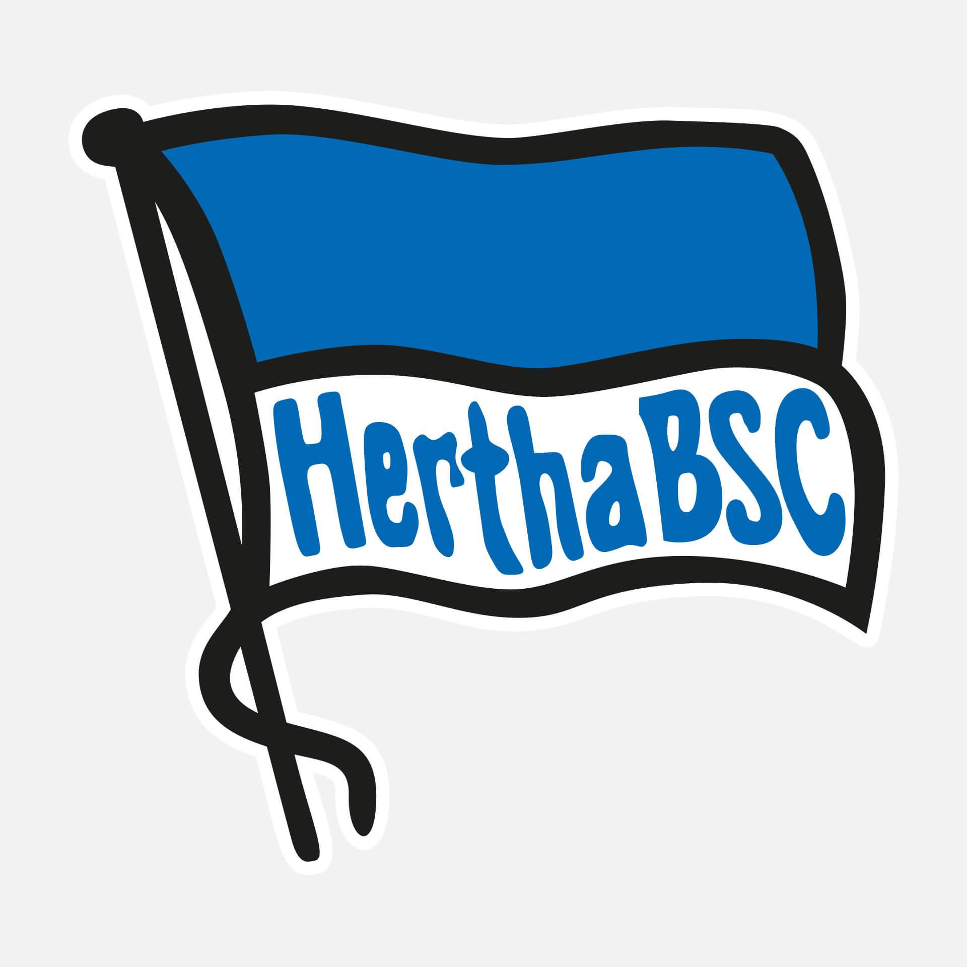Wandtattoo Hertha BSC - Logo Fahne