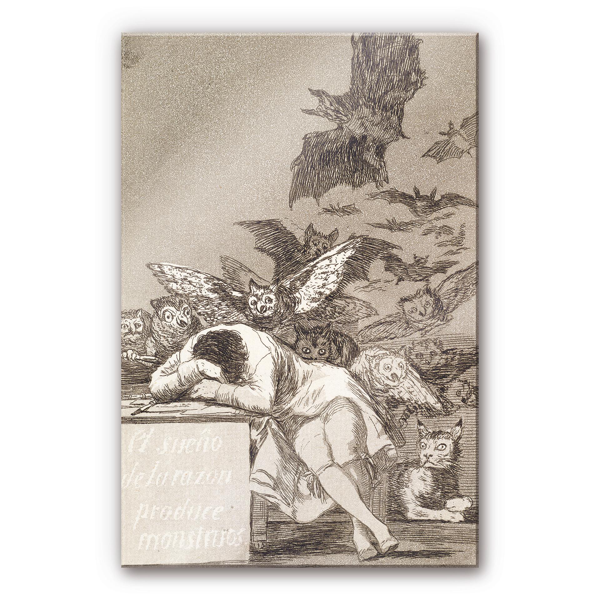 Akrylbillede de Goya - Fornuftens søvn føder monstre