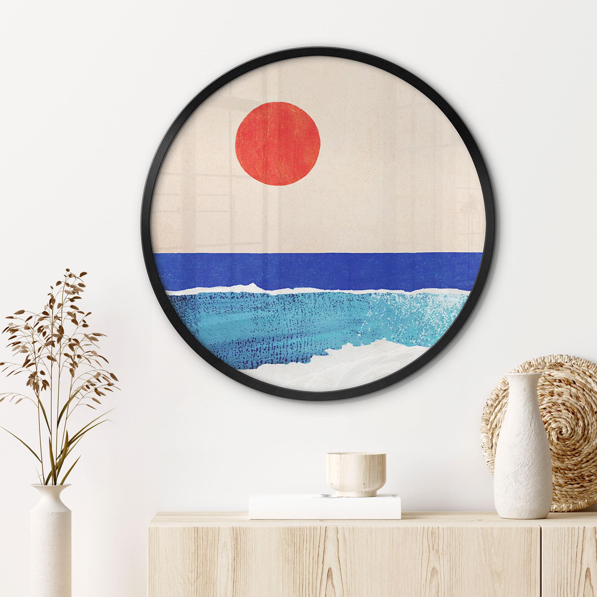 Plakat Stille strand ved solnedgang - Rivers - Round