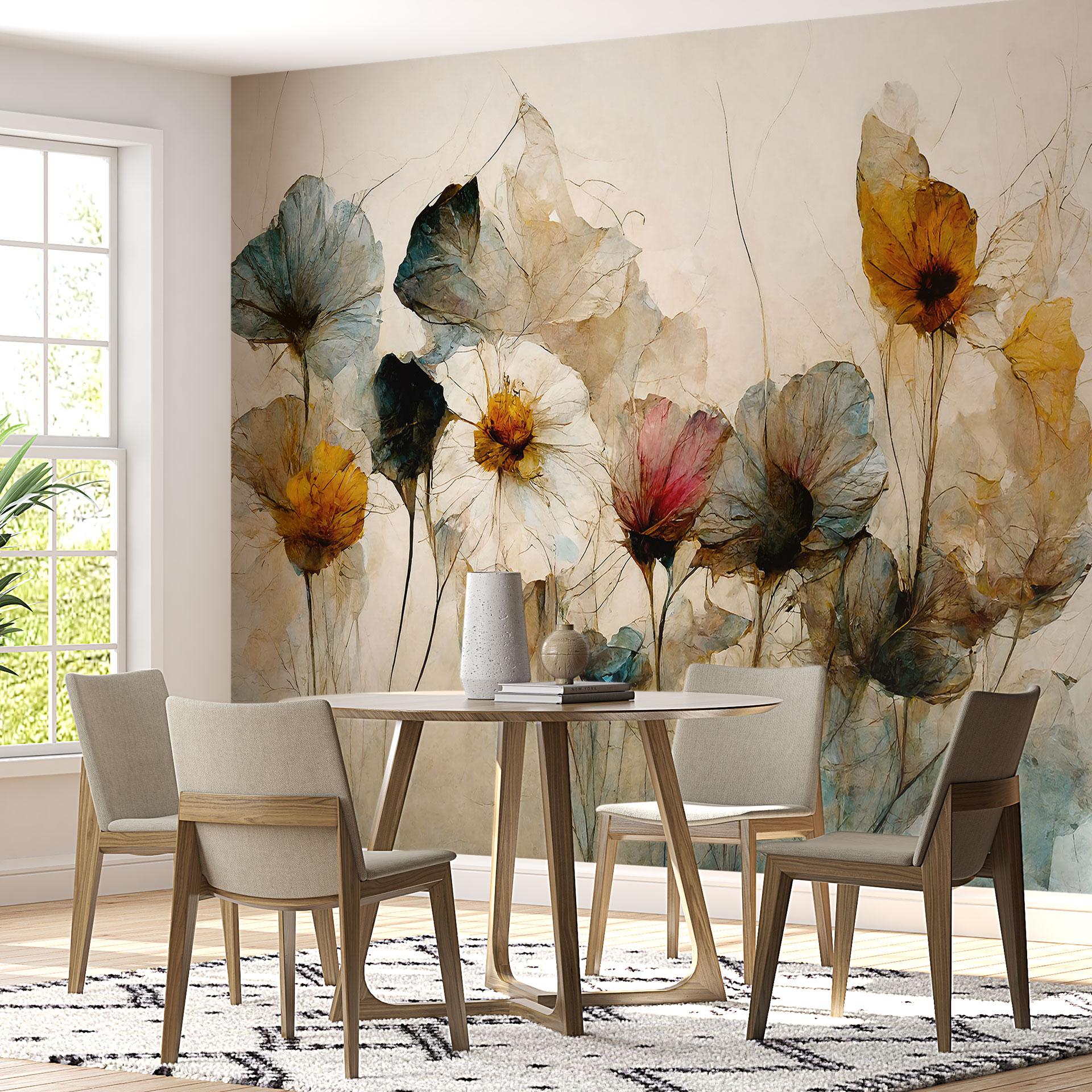 Fototapet Buket af tørrede blomster - Treechild