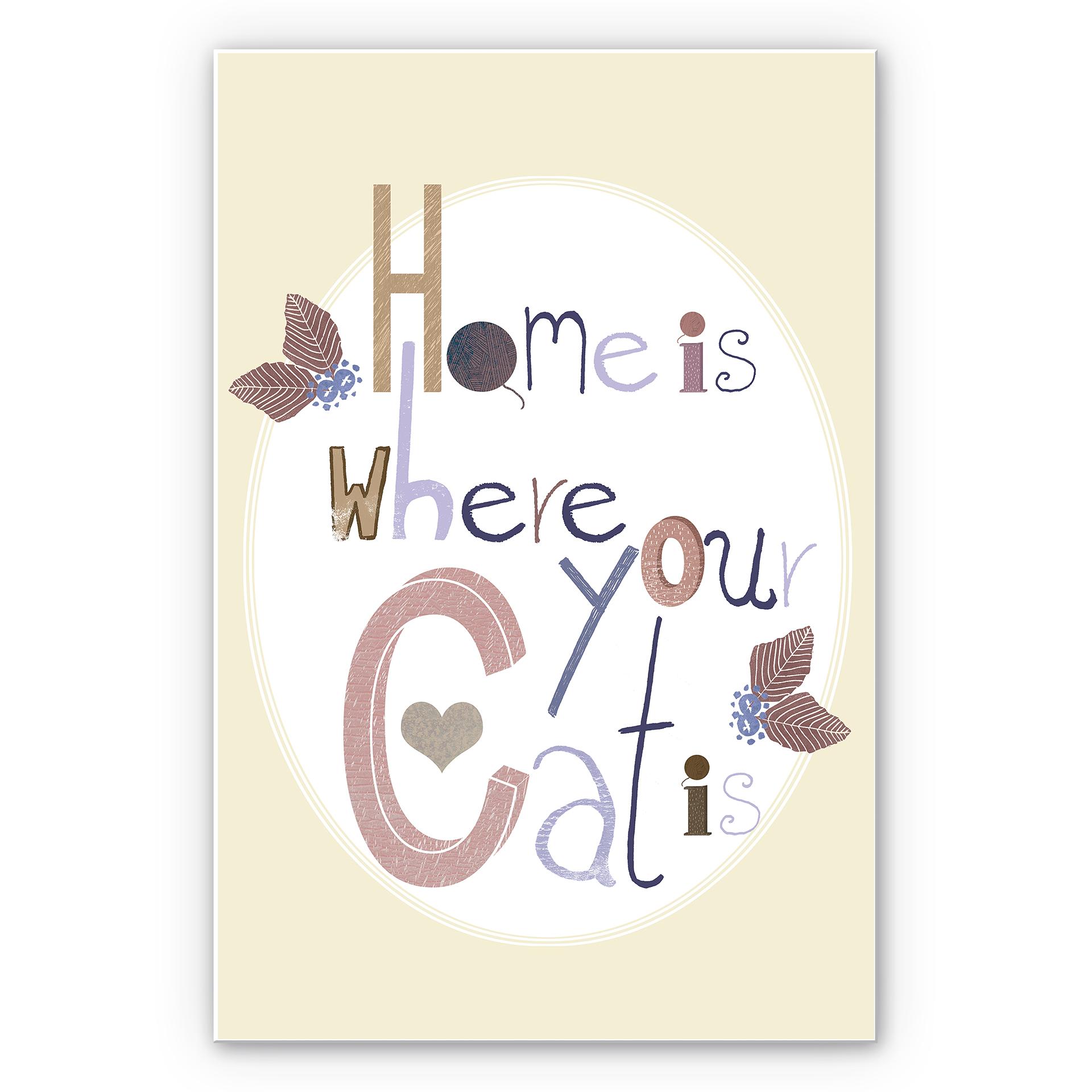 Wanddecoratie Loske - Home is where your Cat is