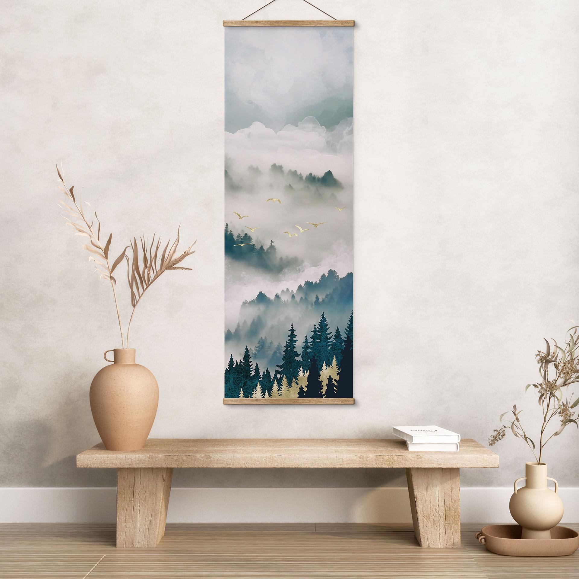 Tekstil plakat Mystisk tåge i skoven - SpaceFrog Designs - Panorama