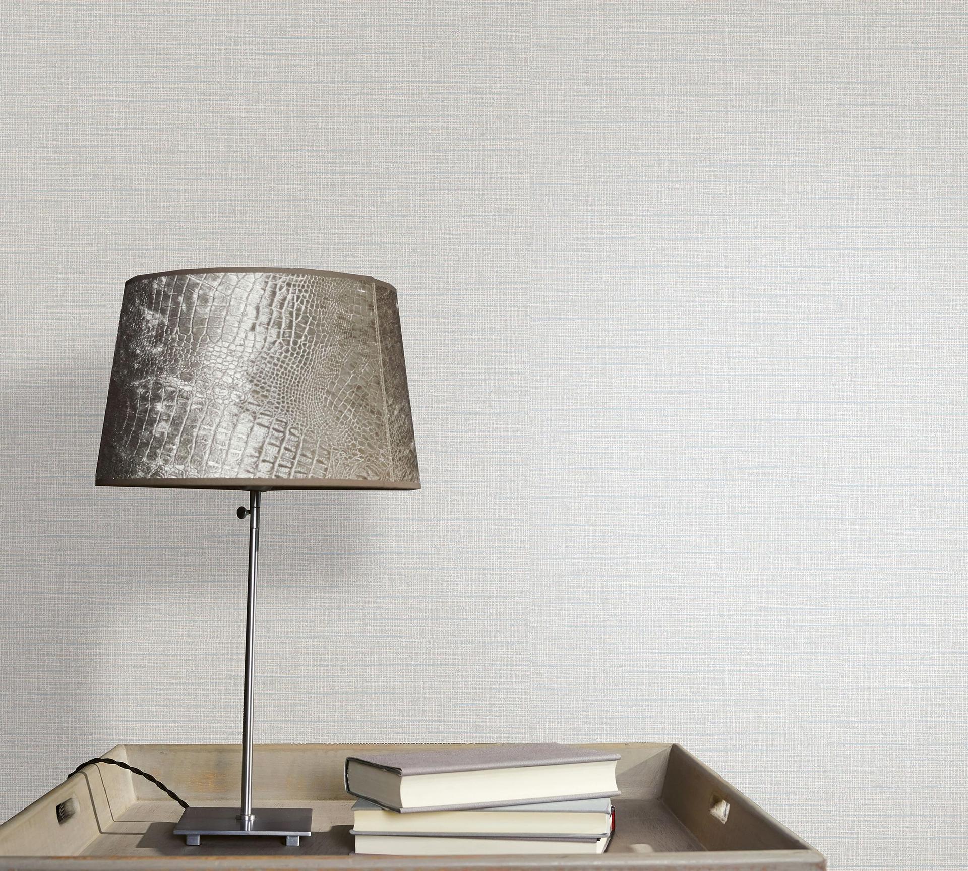 Effen behang, effen vliesbehang Novamur Yvi beige, blauw