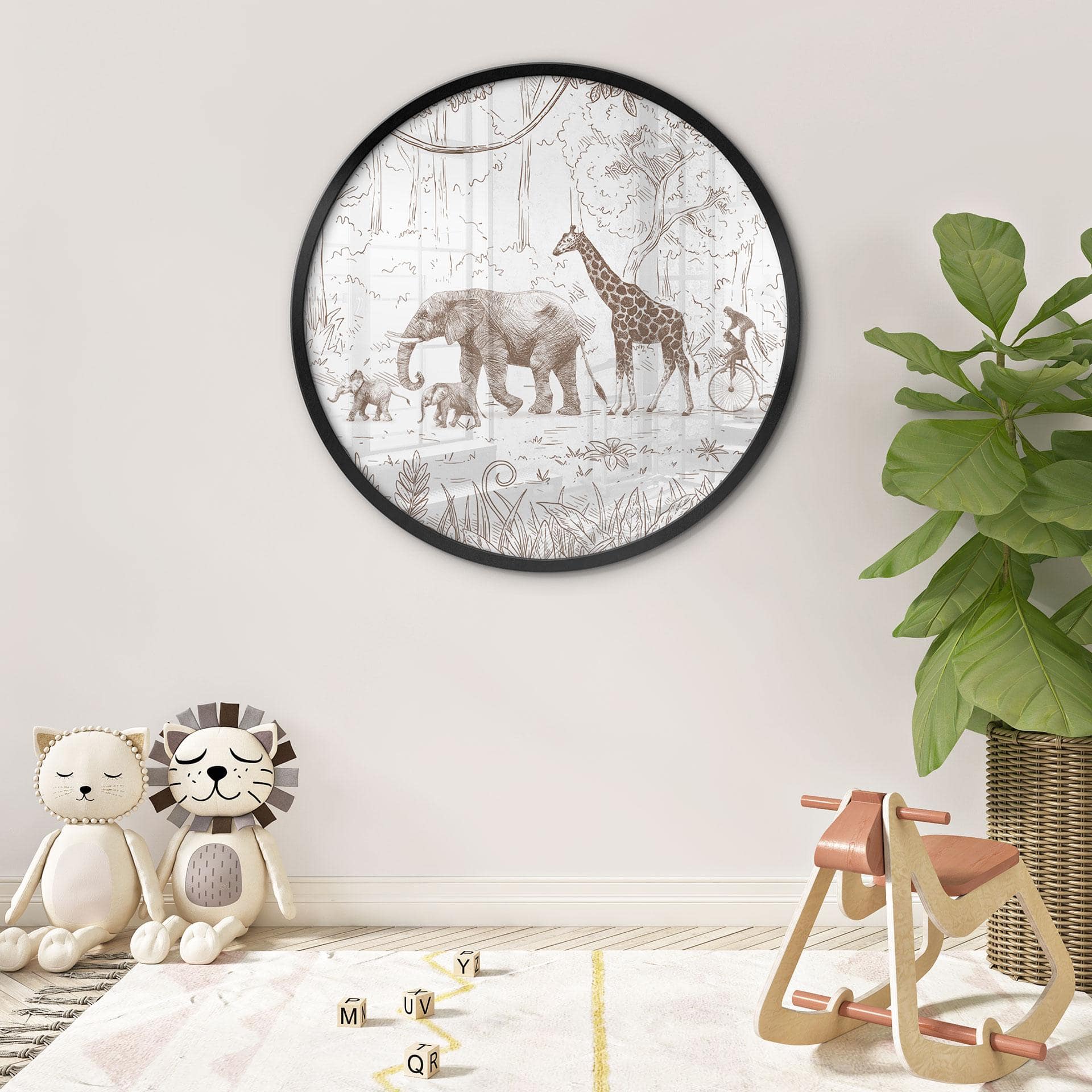 Plakat Jungleparade med dyr - Kikki Belle