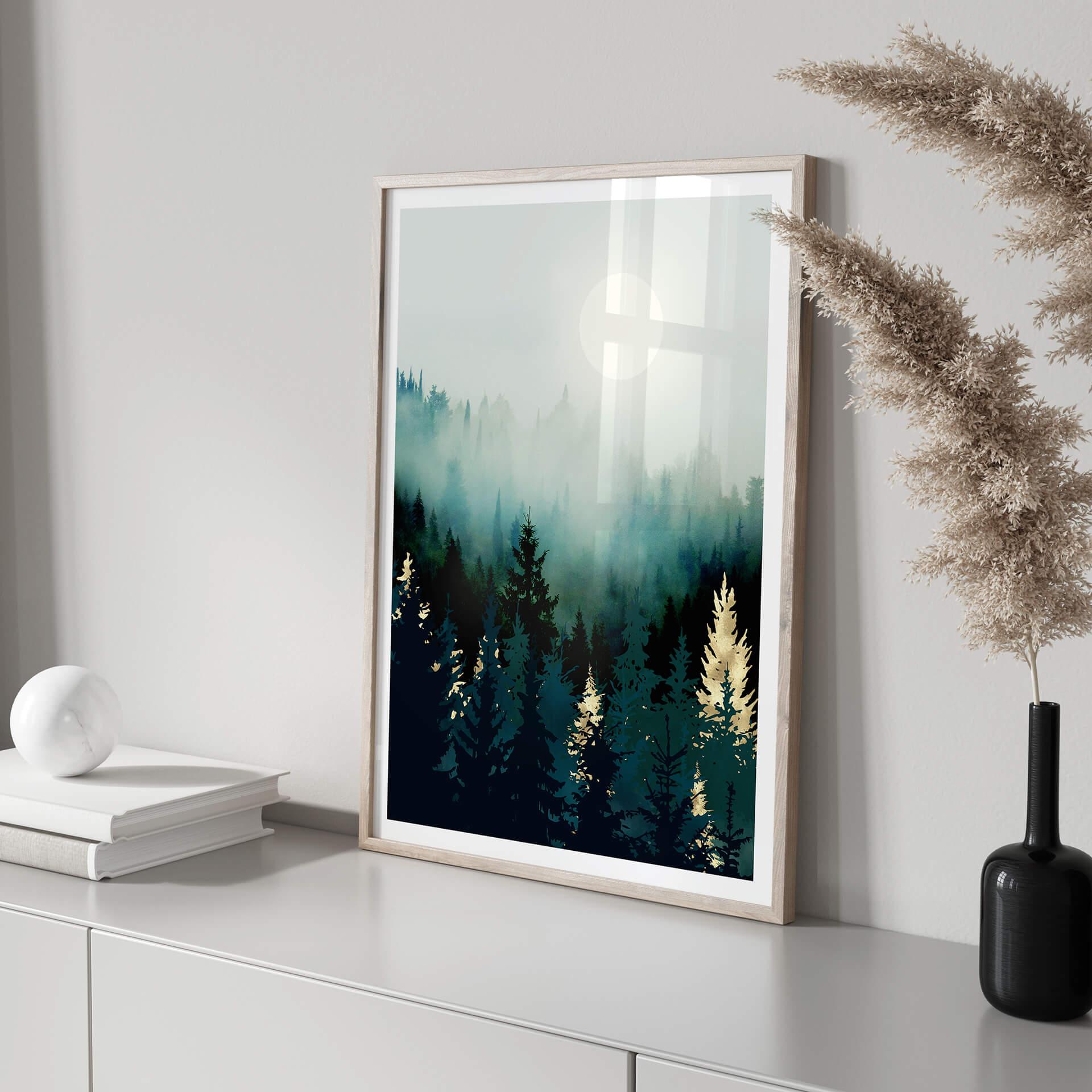 Plakat SpaceFrog Designs - Mglisty las