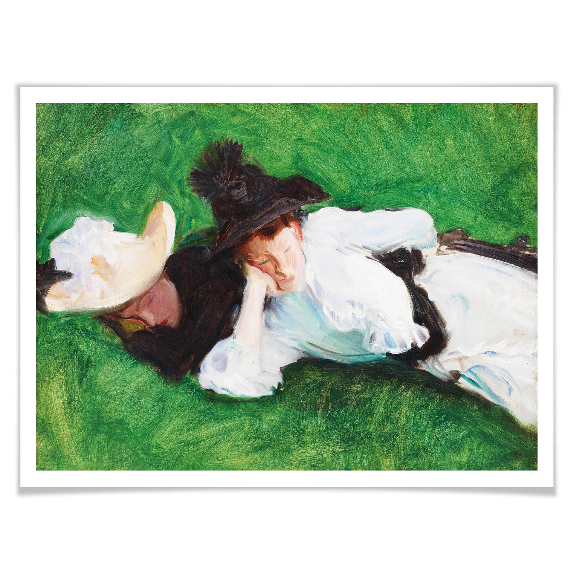 Plakat - Sargent - To fruer på græsset