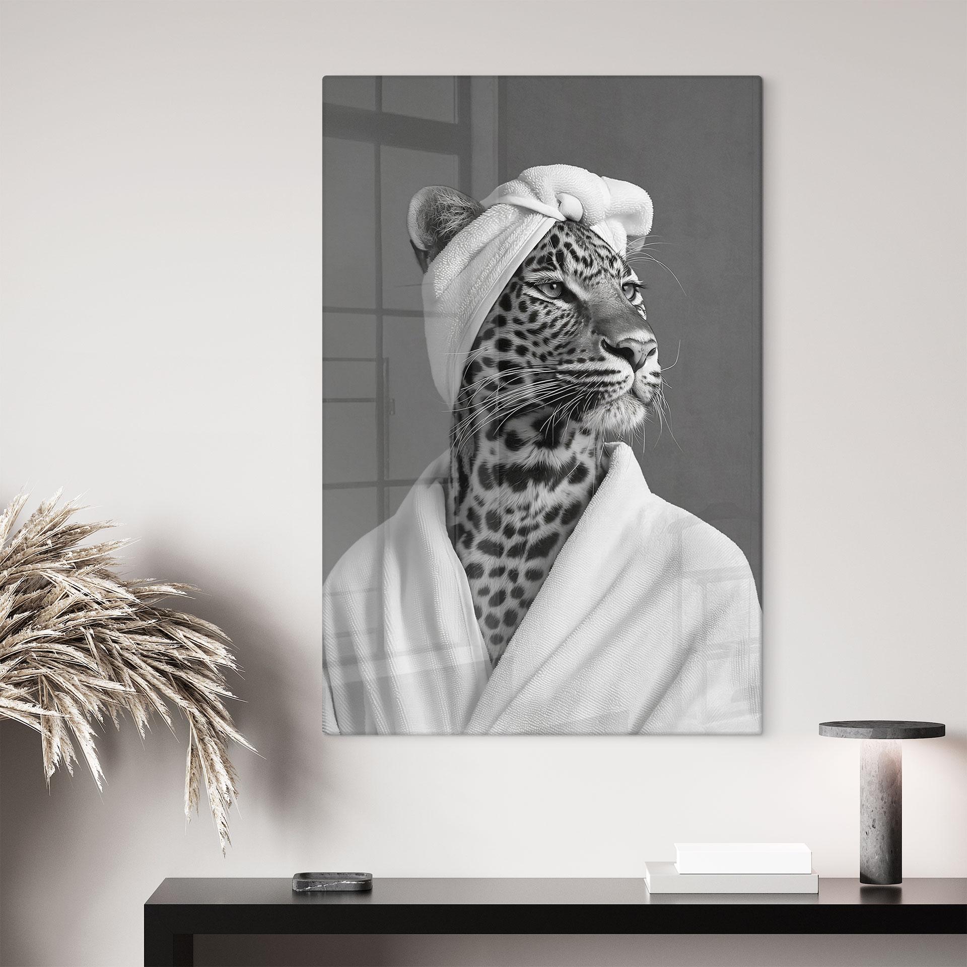 Glasbillede - Royale Spa time-out med leopard - Rahner