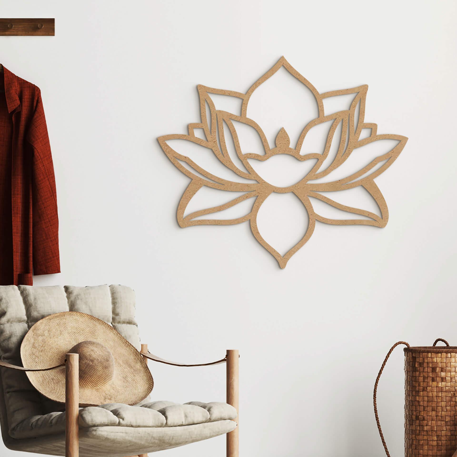 MDF decoración de la pared de la naturaleza flor esplendor - flor de loto asiática