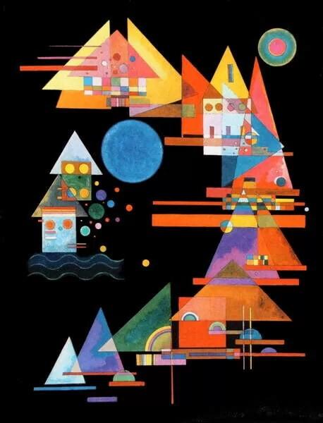Plakat Peaks in the Arc kunsttryk, Vasilij Kandinsky (60 x 80 cm)