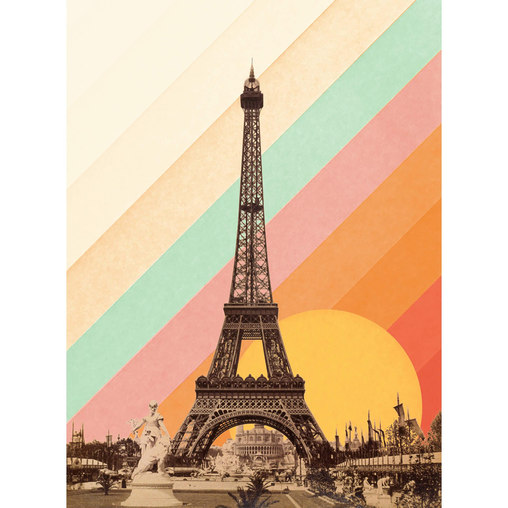 Fotobehang Bodart - Retro Eiffeltoren