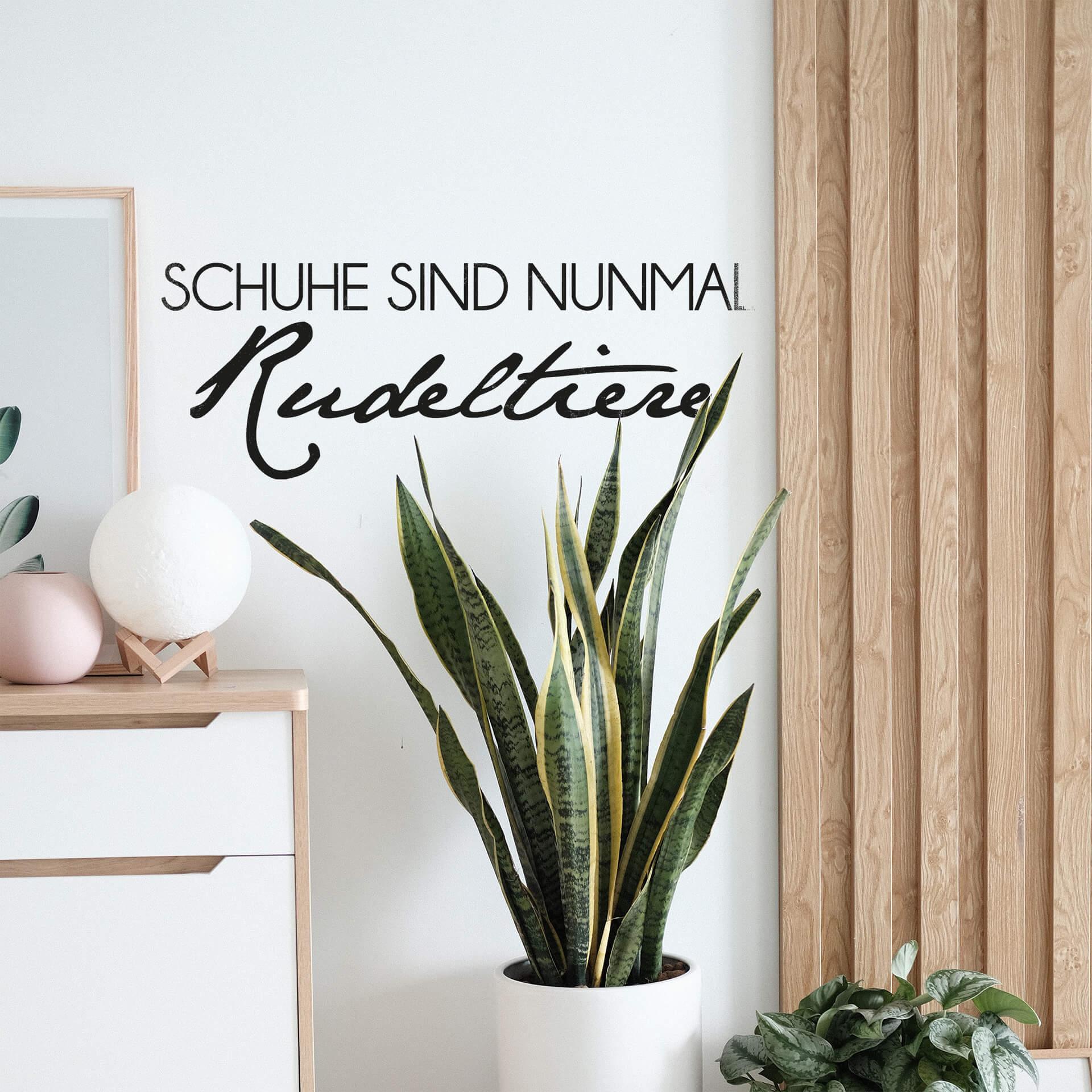Wandtattoo Schuhe sind nunmal Rudeltiere