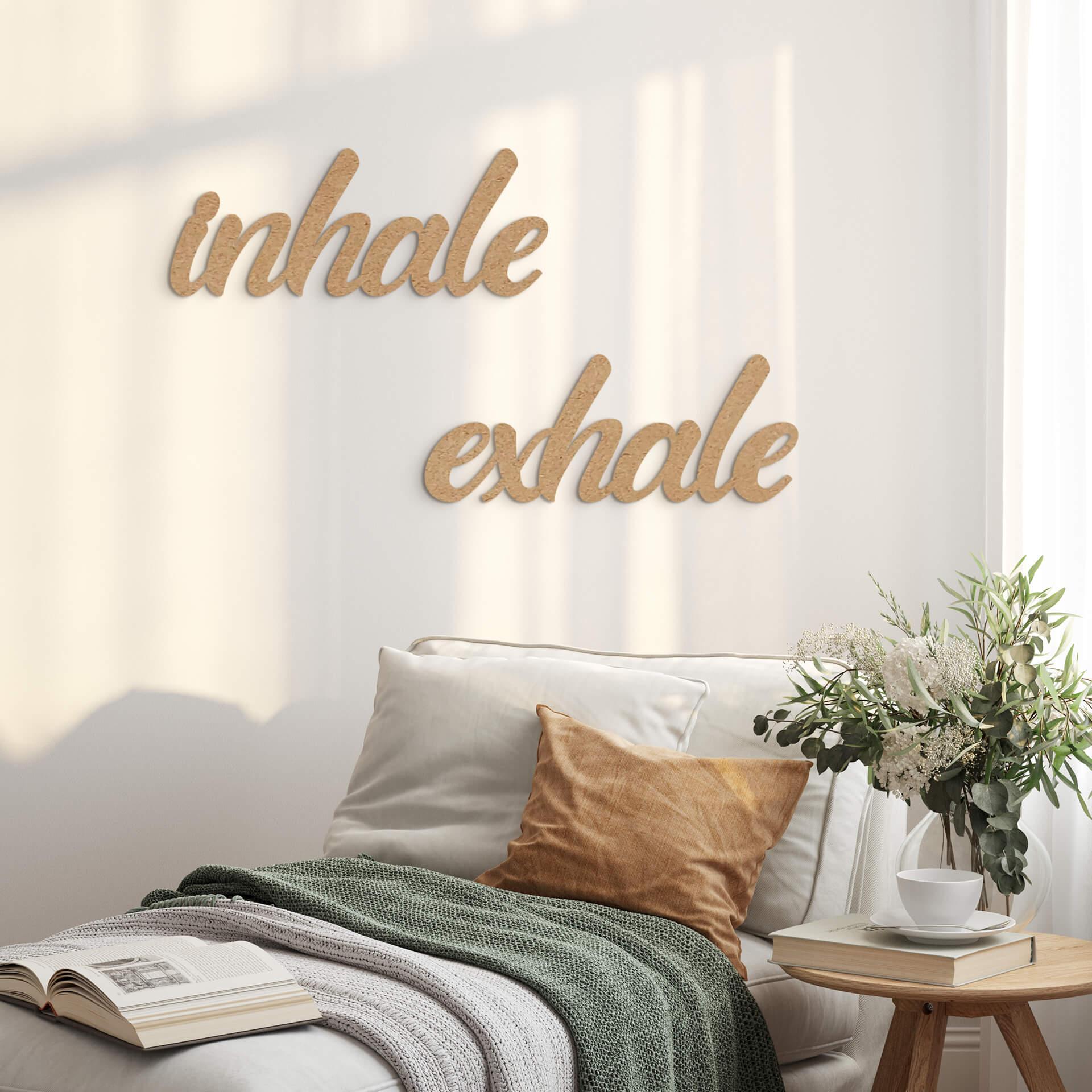 MDF-dekoration inhale exhale
