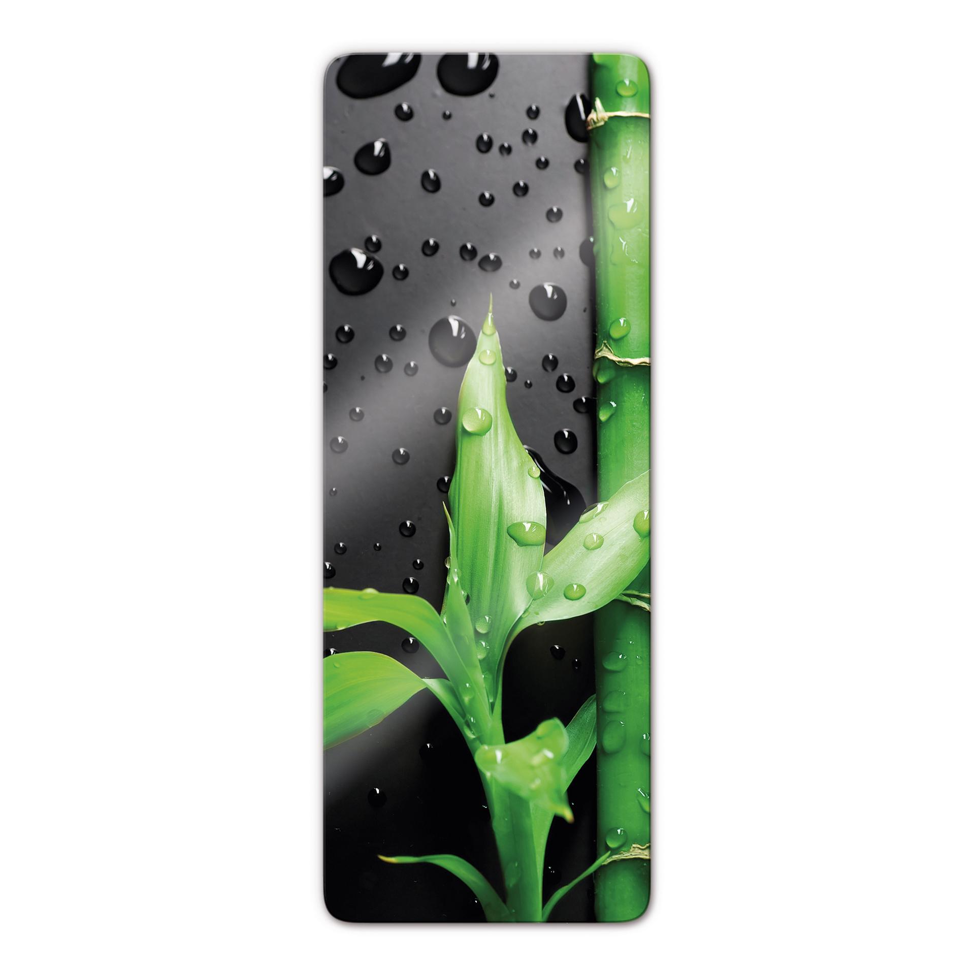 Glasbillede - Bamboo over Black Panorama