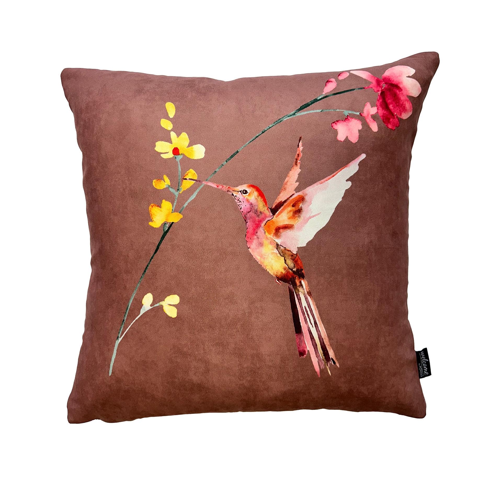 Uni Kissenhülle in rose in 48x48 cm
