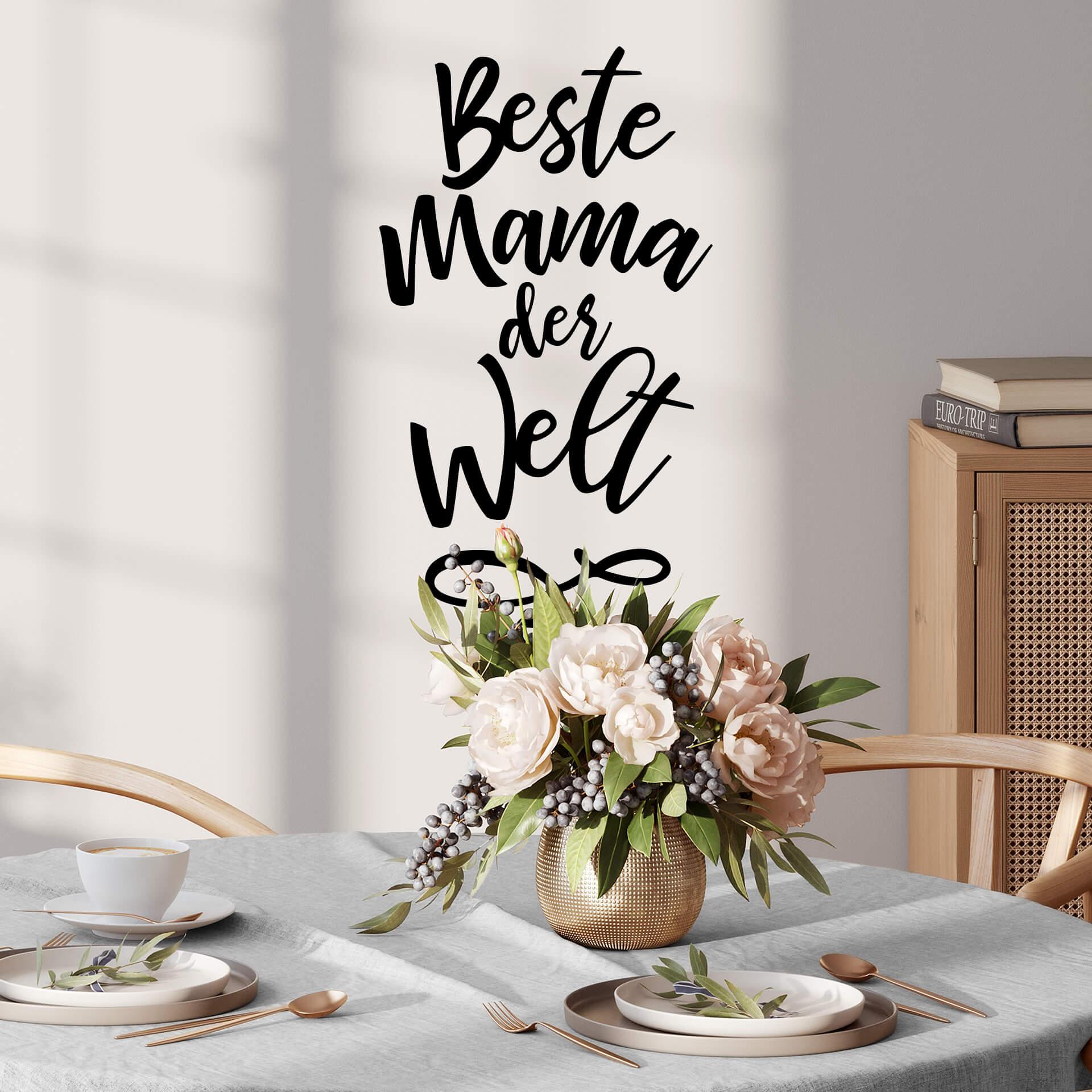 Wandtattoo Typo Beste Mama der Welt