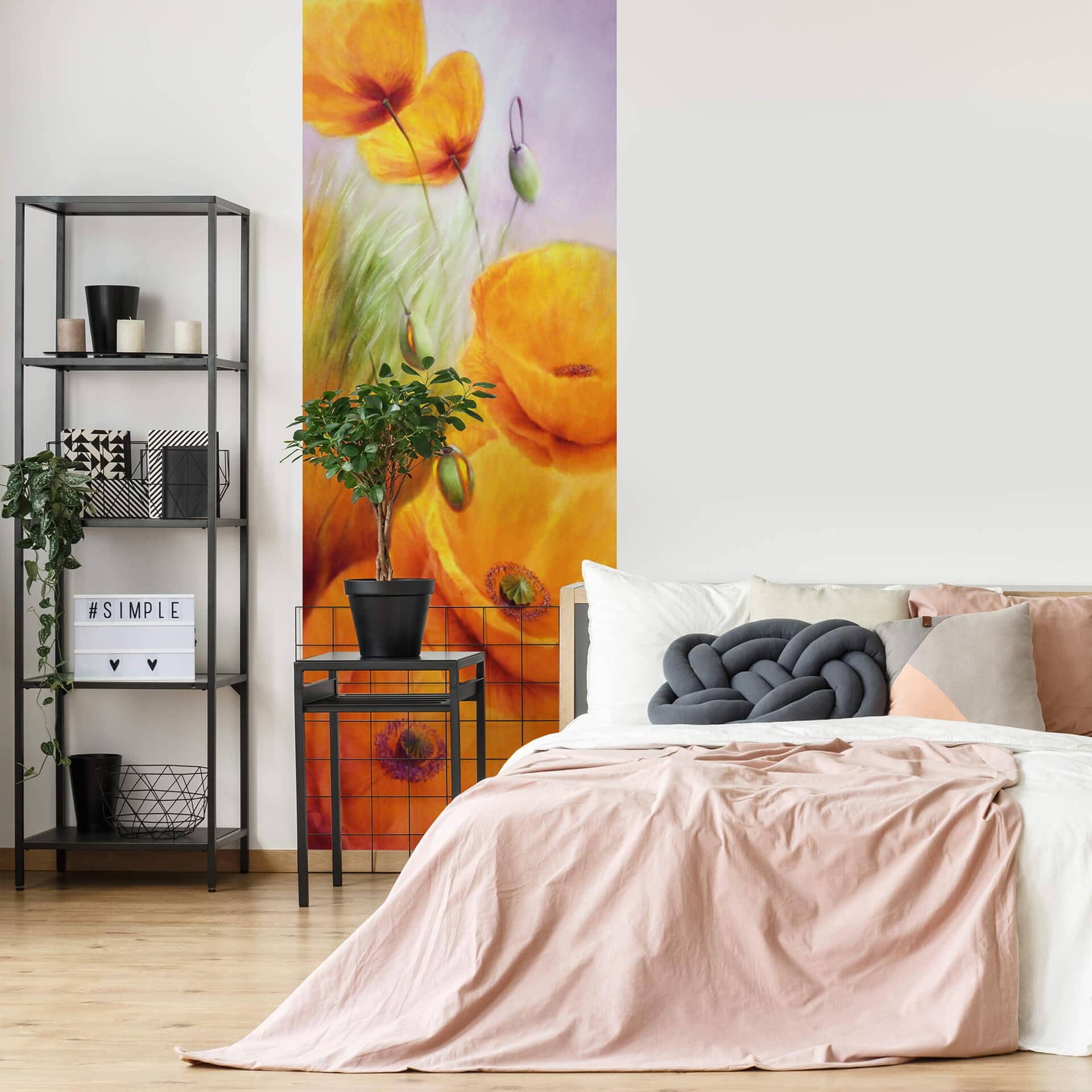 Papier peint photo Schmucker - Coquelicots dans les champs - 96x260 cm