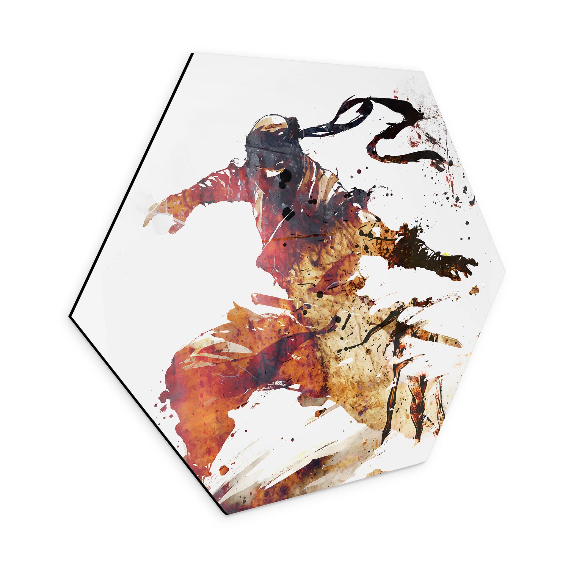 Hexagon Dibond Flyvende ninja - Kulik