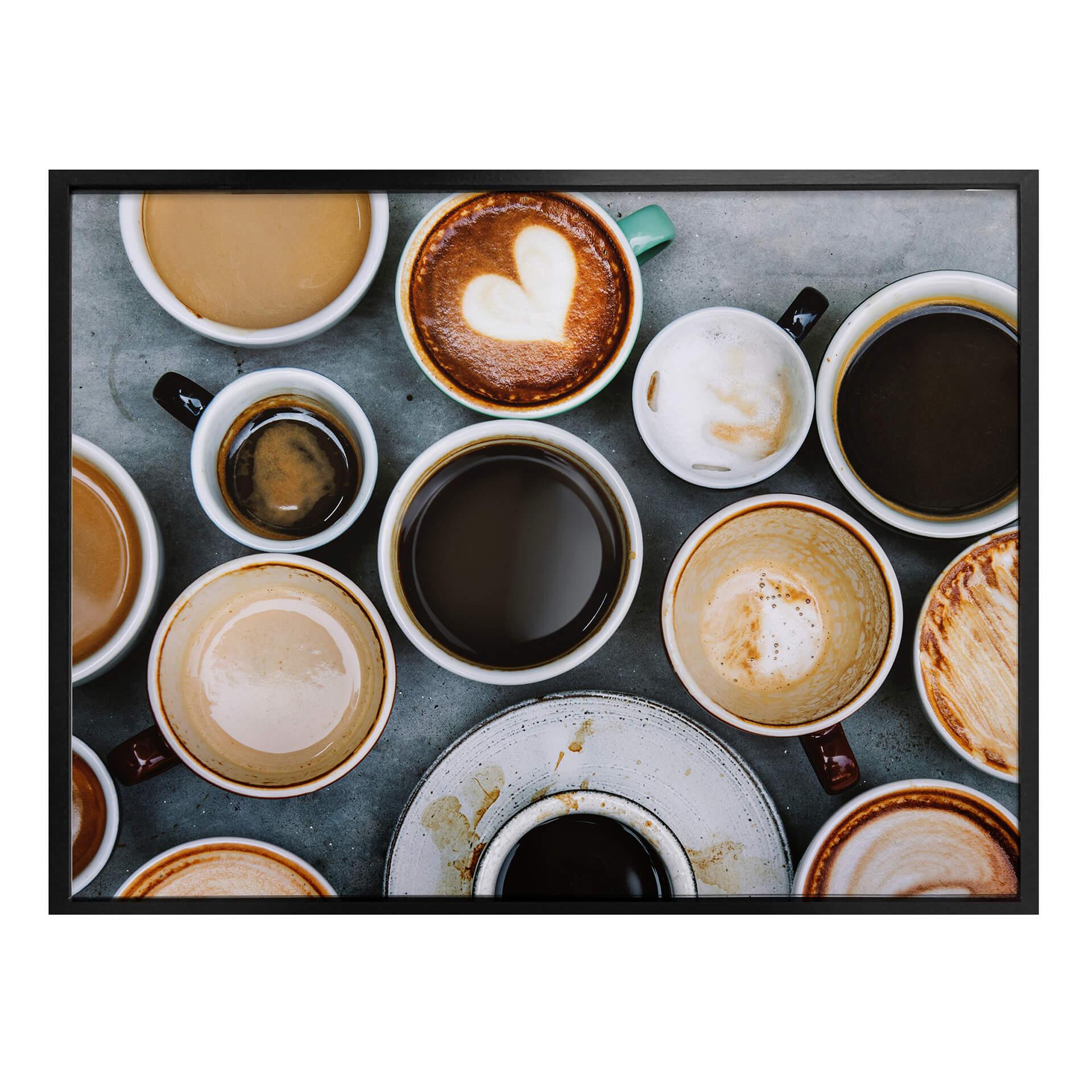 Variaciones de café en póster
