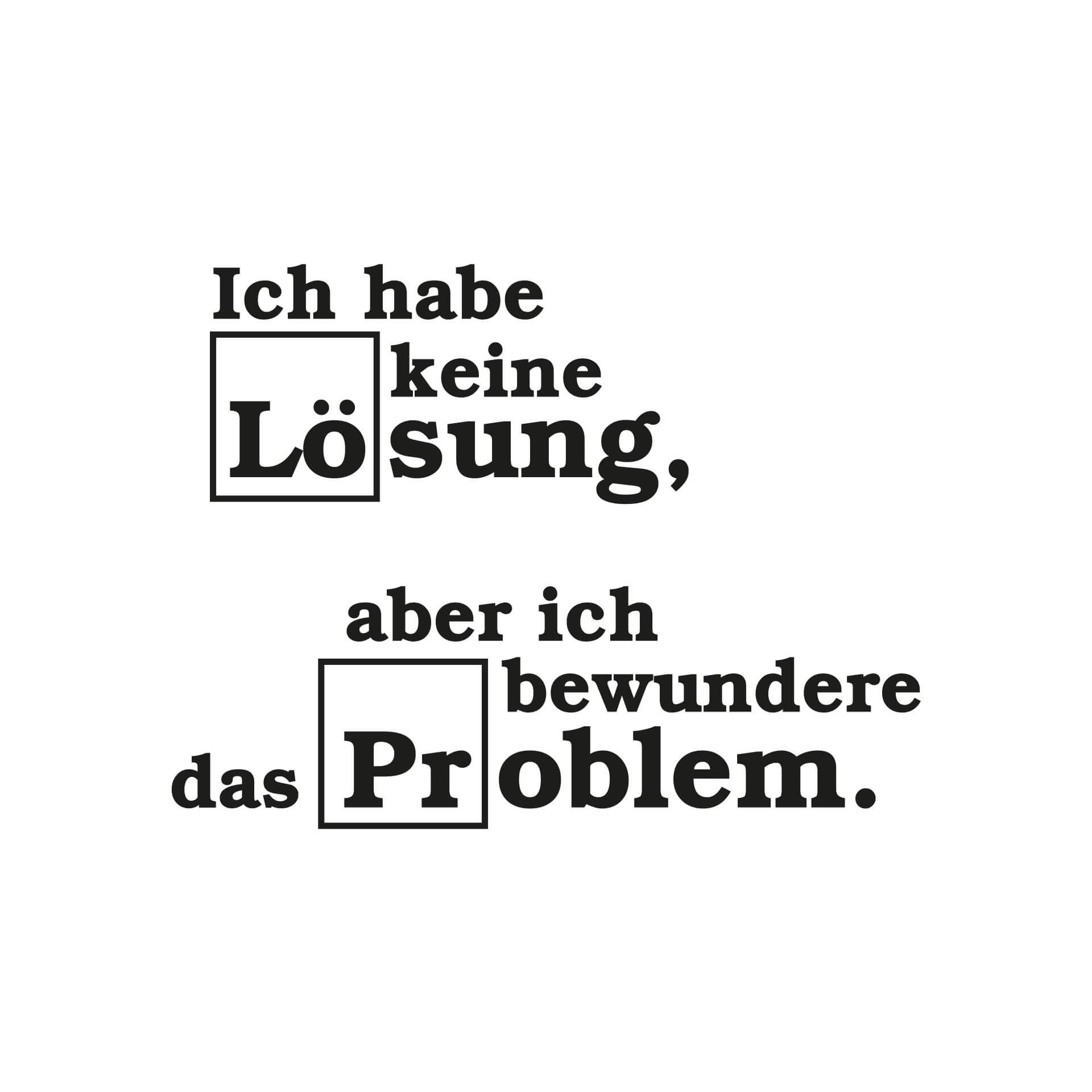 Wandtattoo Ich habe keine Lösung...