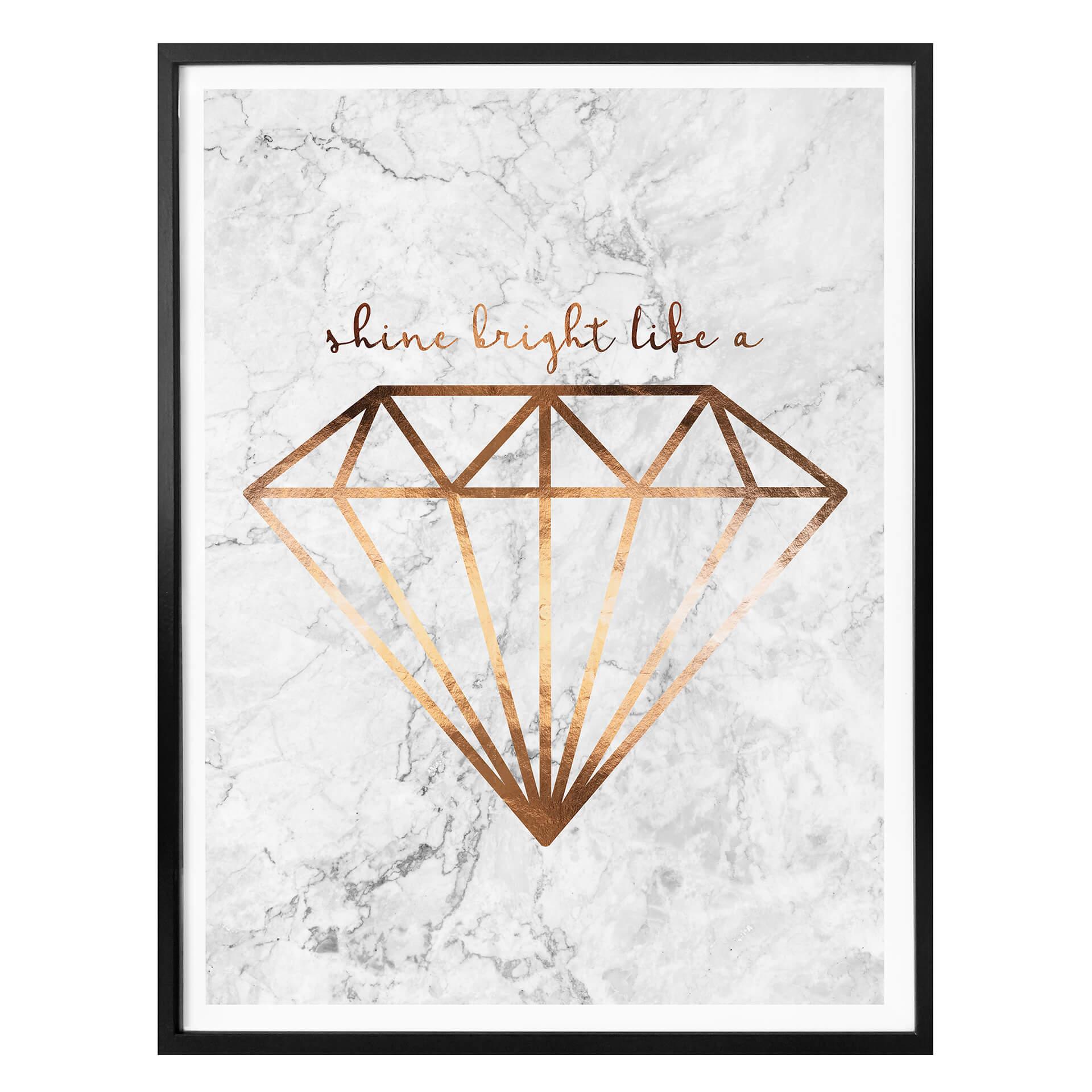 Plakat - Kobber - Shine bright like a diamond