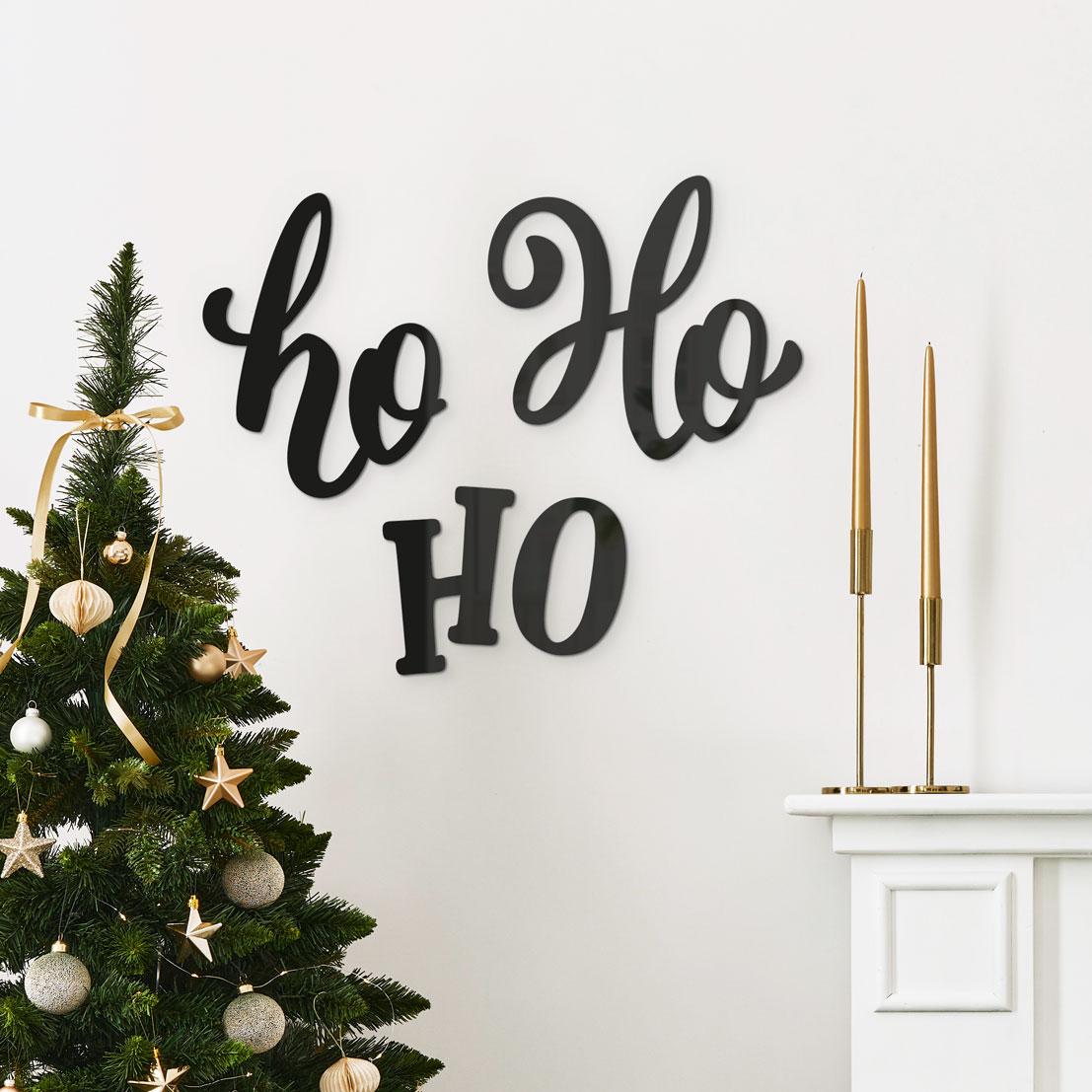 3D Schriftzug Weihnachten - Ho Ho Ho - Acryldeko