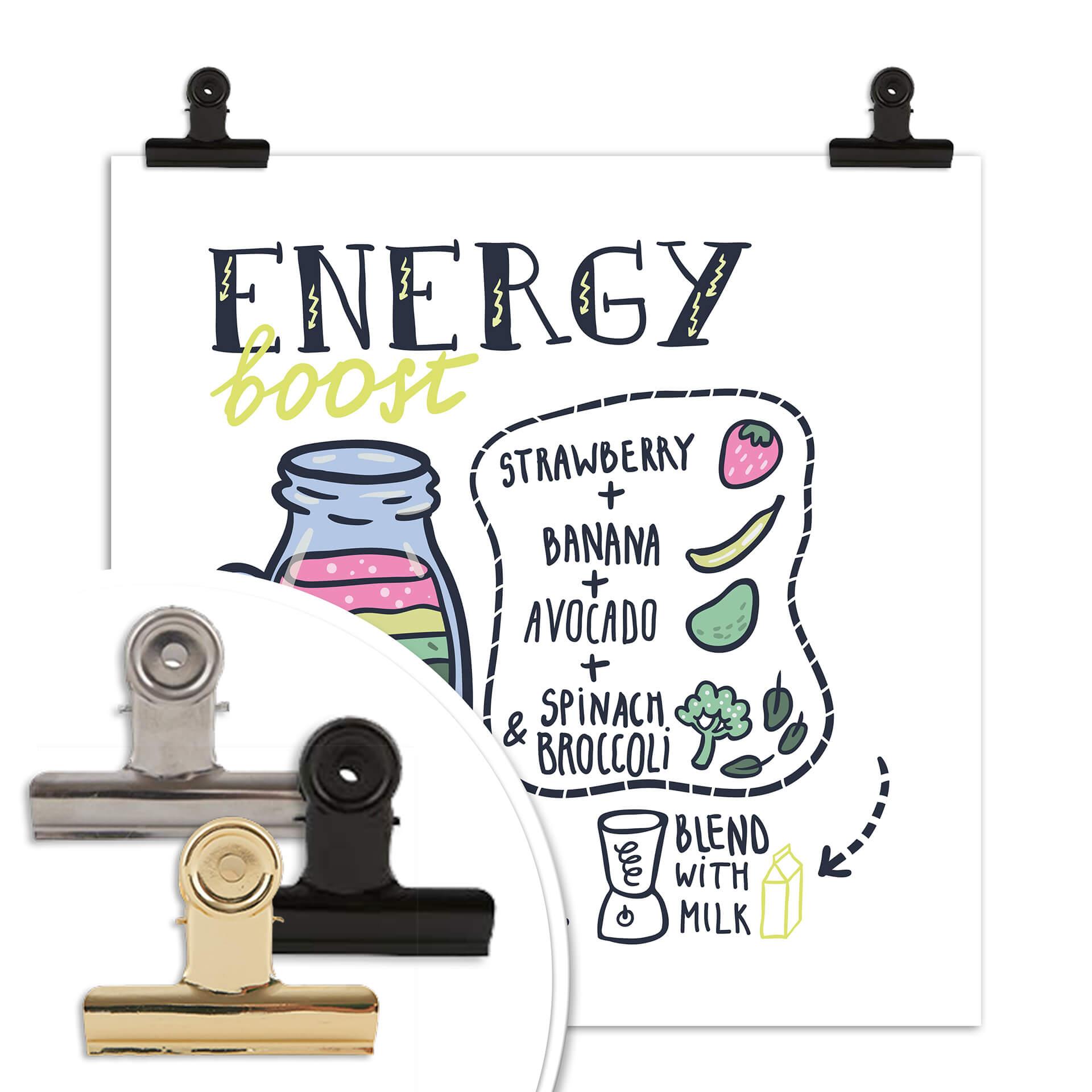 Poster Energy Boost - vierkant