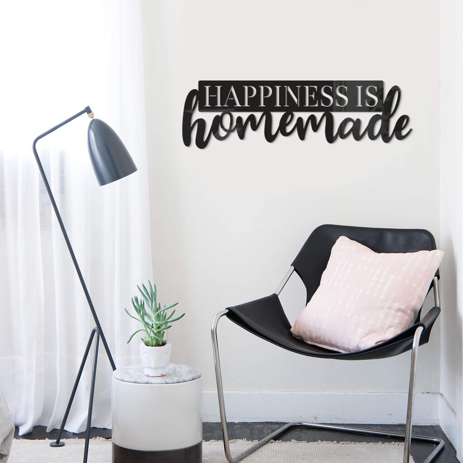 Letras acrílicas La felicidad es casera