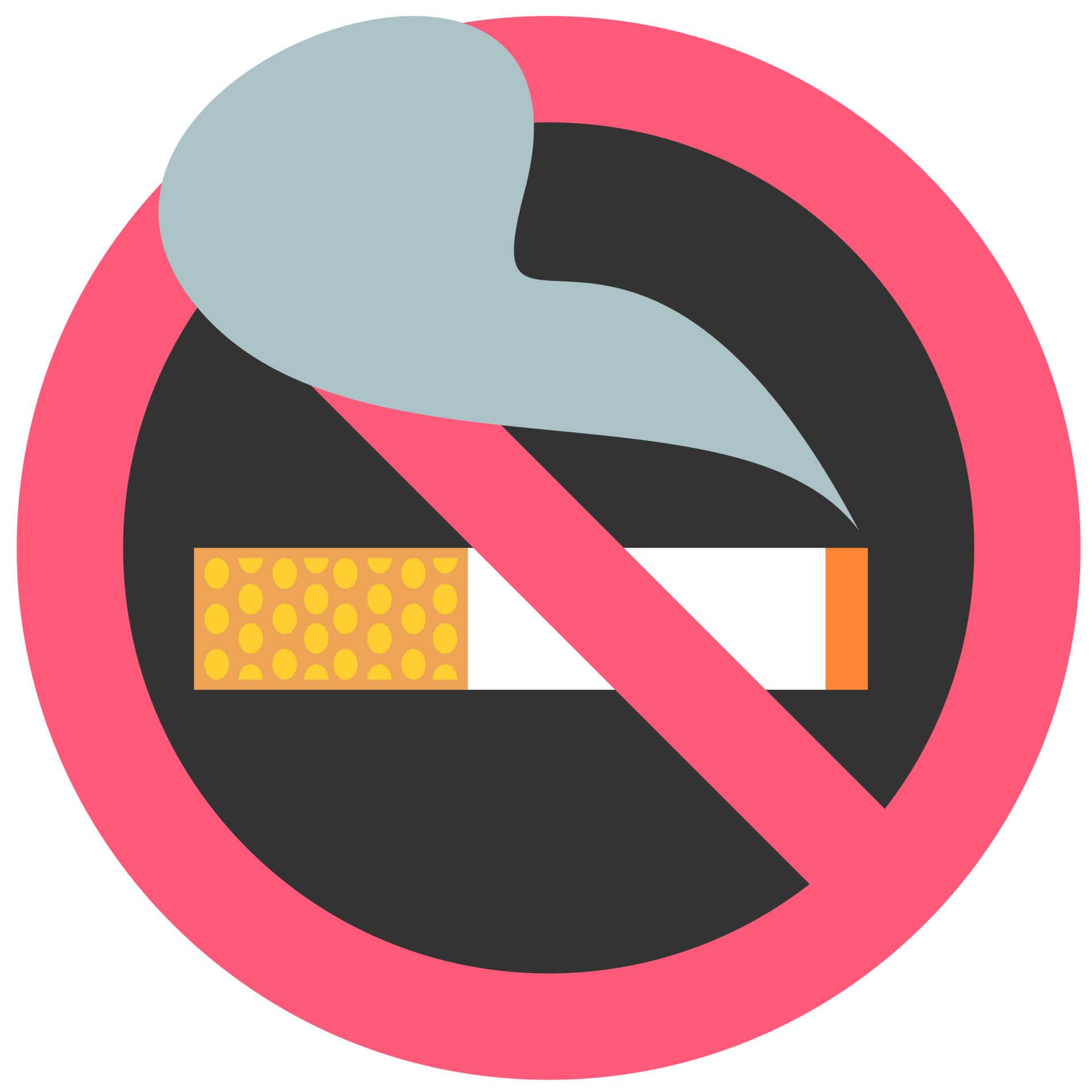 Adesivo murale Emoji No Smoking