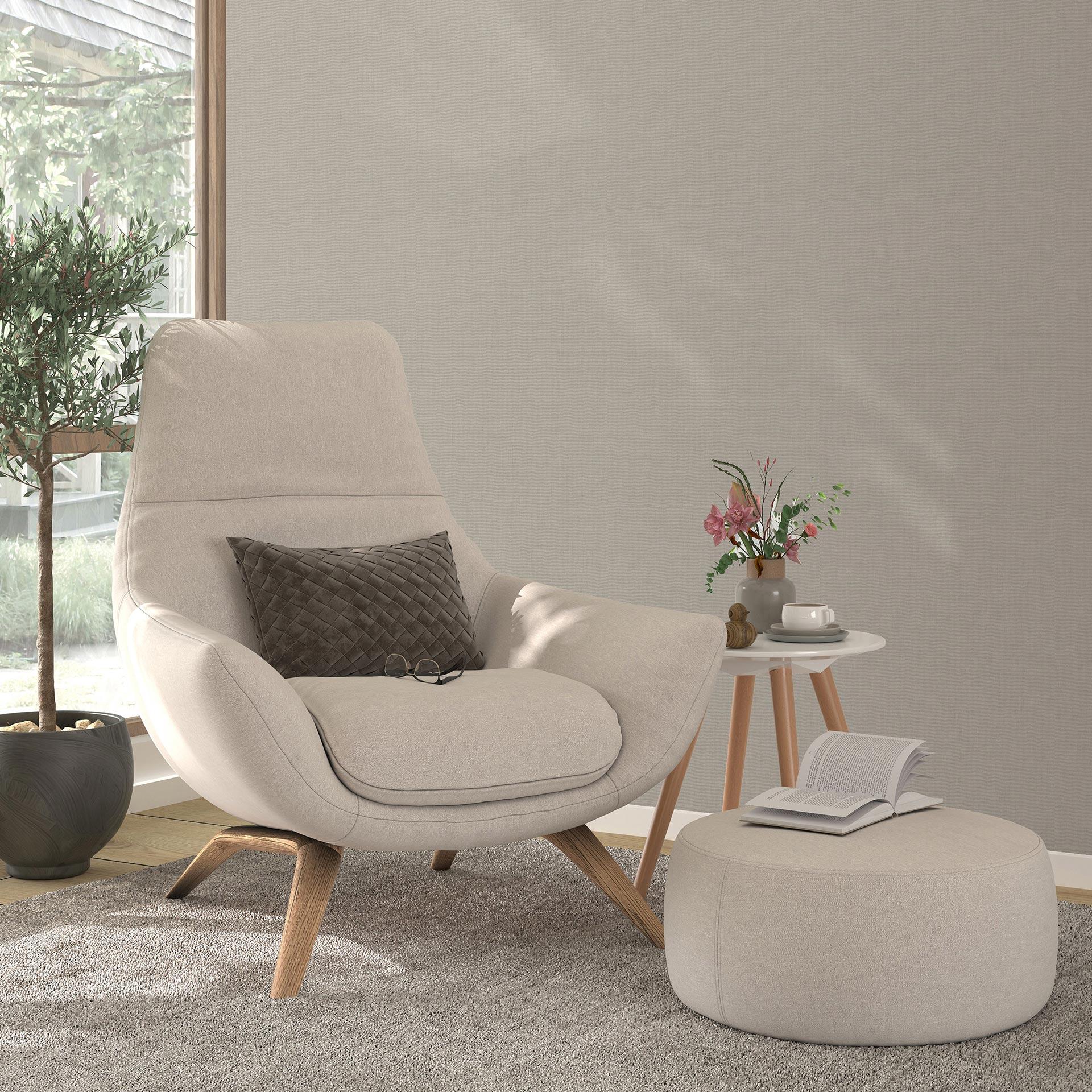Ikke-vævet tapet, uni tapet Aurora light taupe