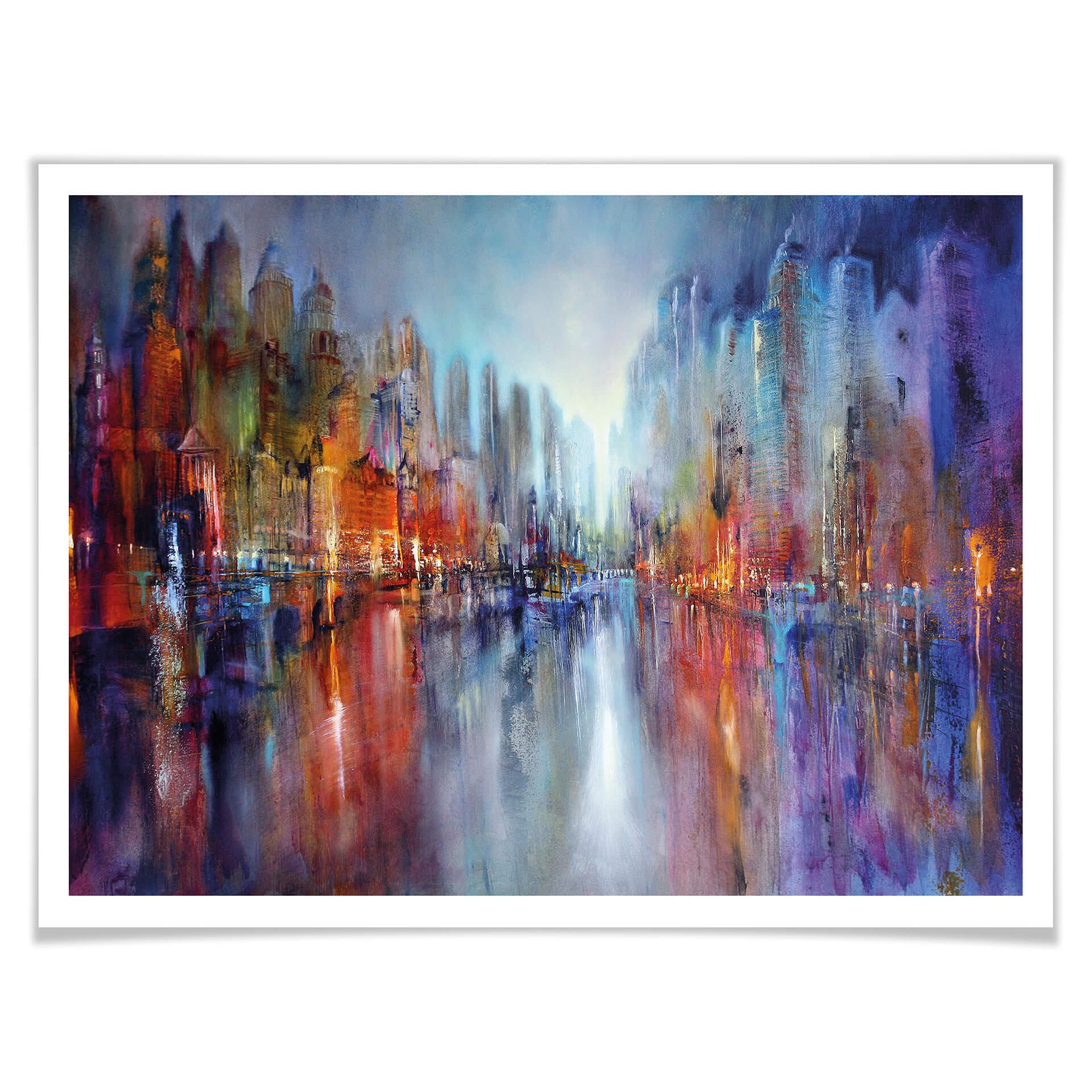 Póster Schmucker - Ciudad junto al río