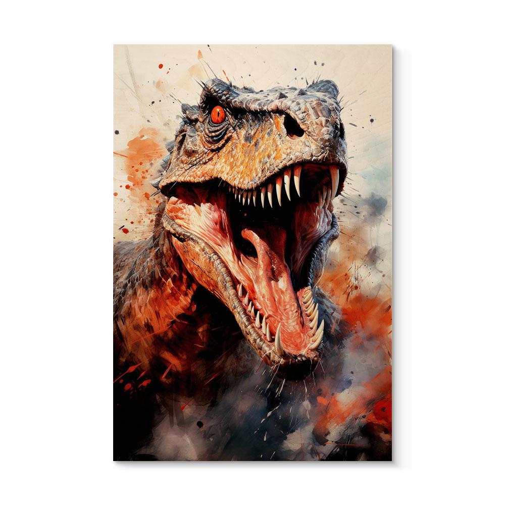 Træbillede T-Rex: Det vilde ansigt fra forhistorisk tid - Jaszke