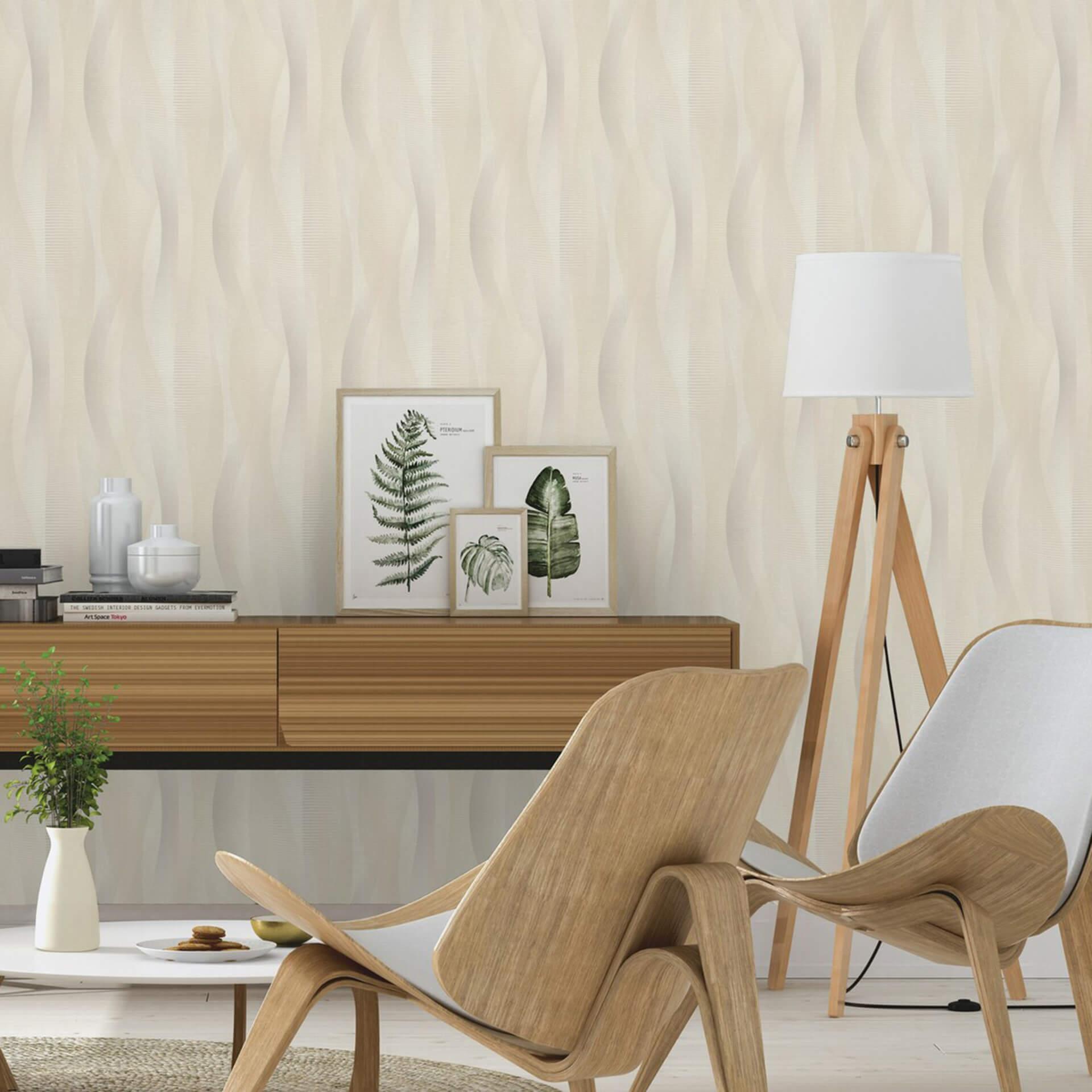 Rasch Vliesbehang - Patroonhang Wechsel II beige