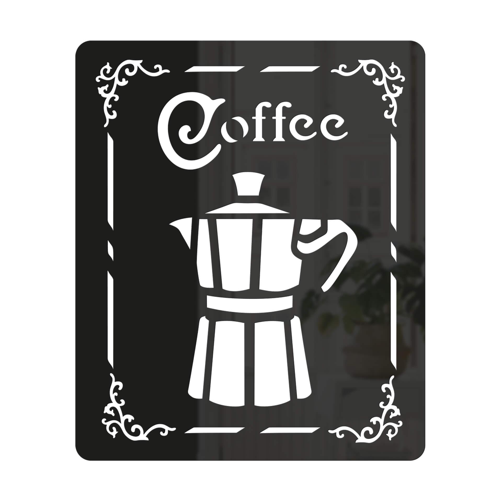 Vægdekoration akrylglas Kaffeskilt - Espresso kaffekande