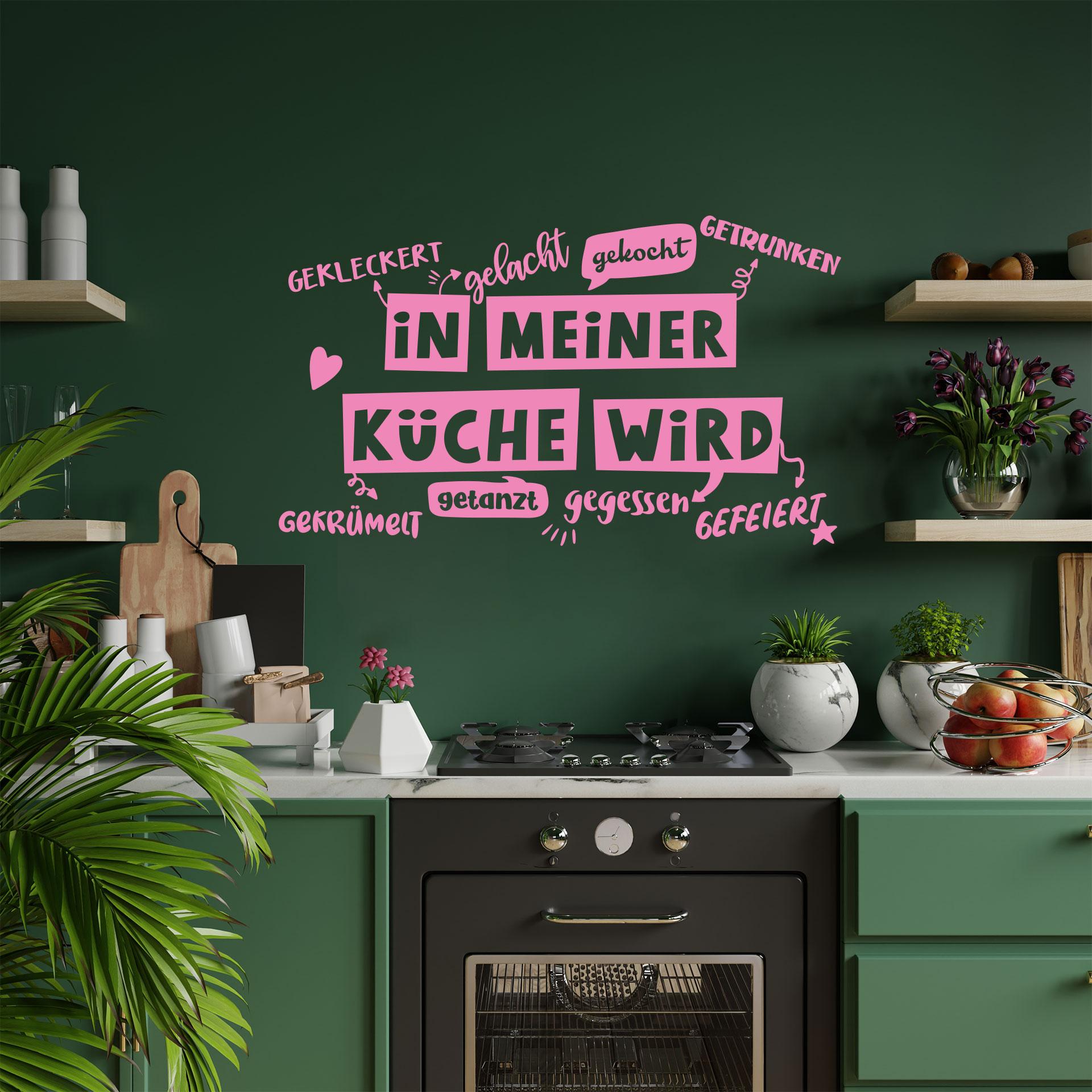 Wandtattoo Spruch - In meiner Küche wird