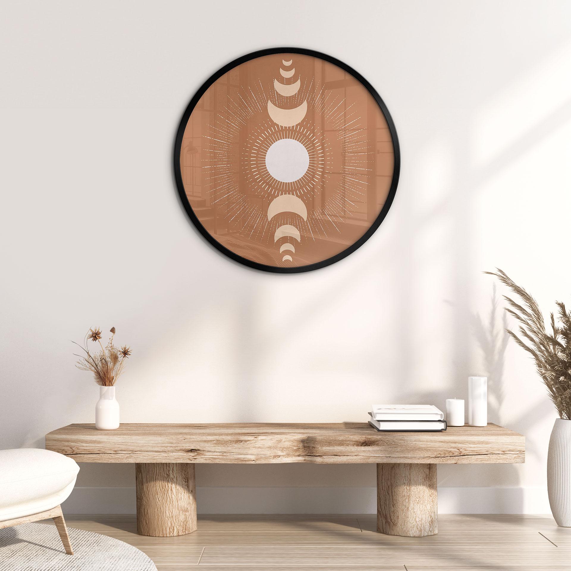 Póster Ciclos lunares - Sol y luna en armonía - KsanaKalpa - Redondo