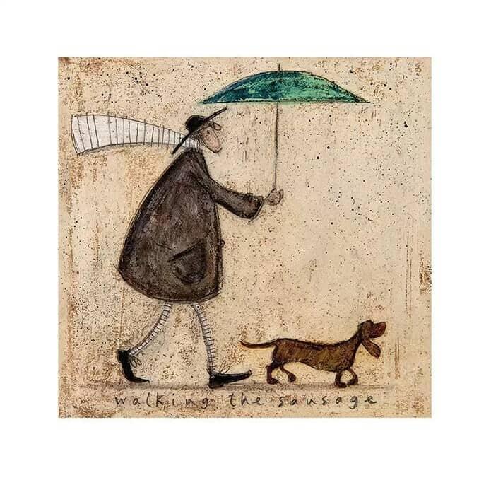 Plakat Sam Toft - Walking The Sausage kunsttryk, Sam Toft (30 x 30 cm)