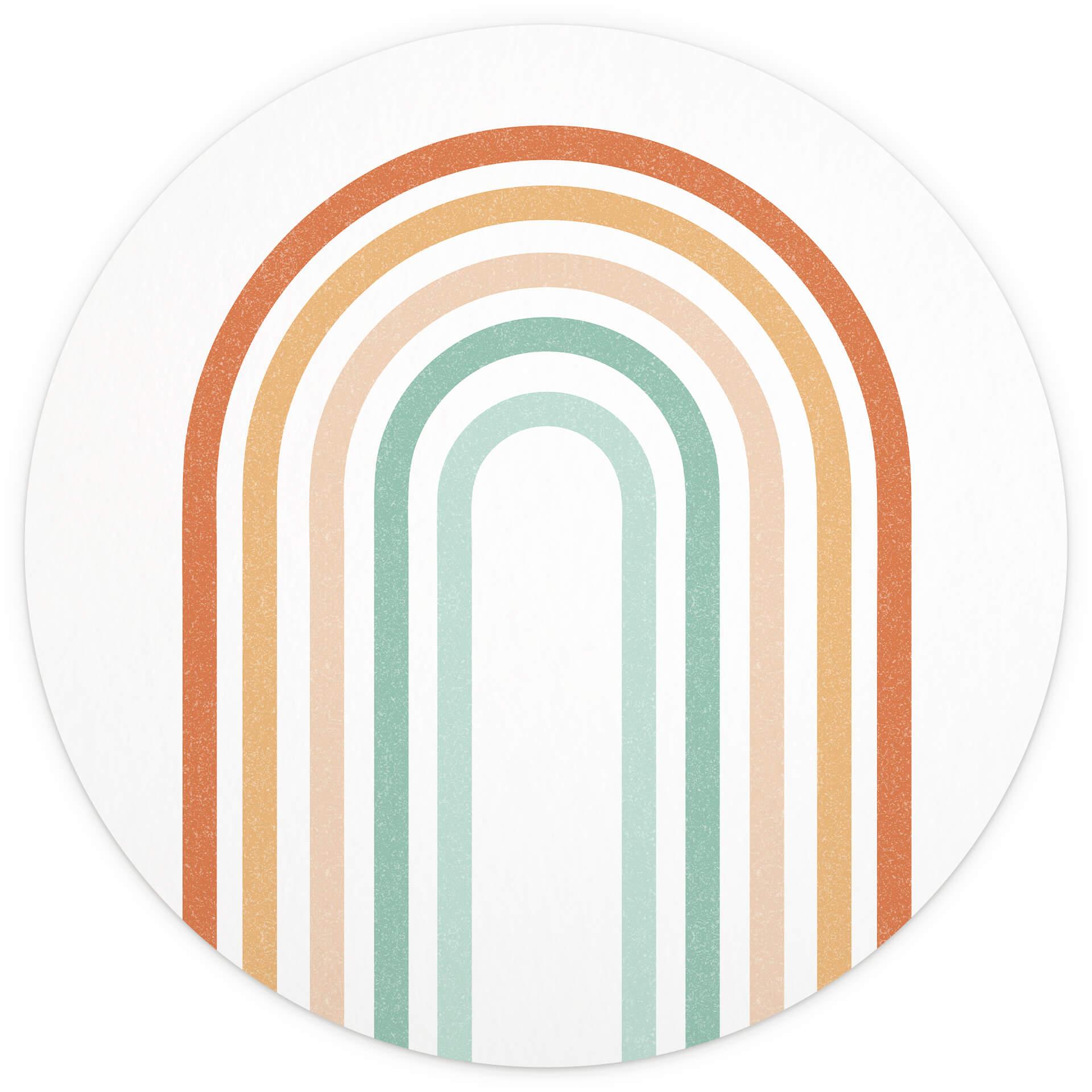 Behangcirkel Boho Rainbows - vliesbehang/zelfklevend vliesbehang