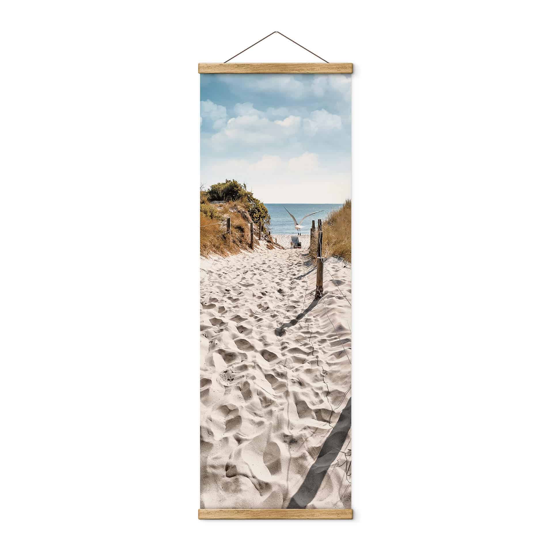 Tekstil plakat Vejen til stranden - Panorama
