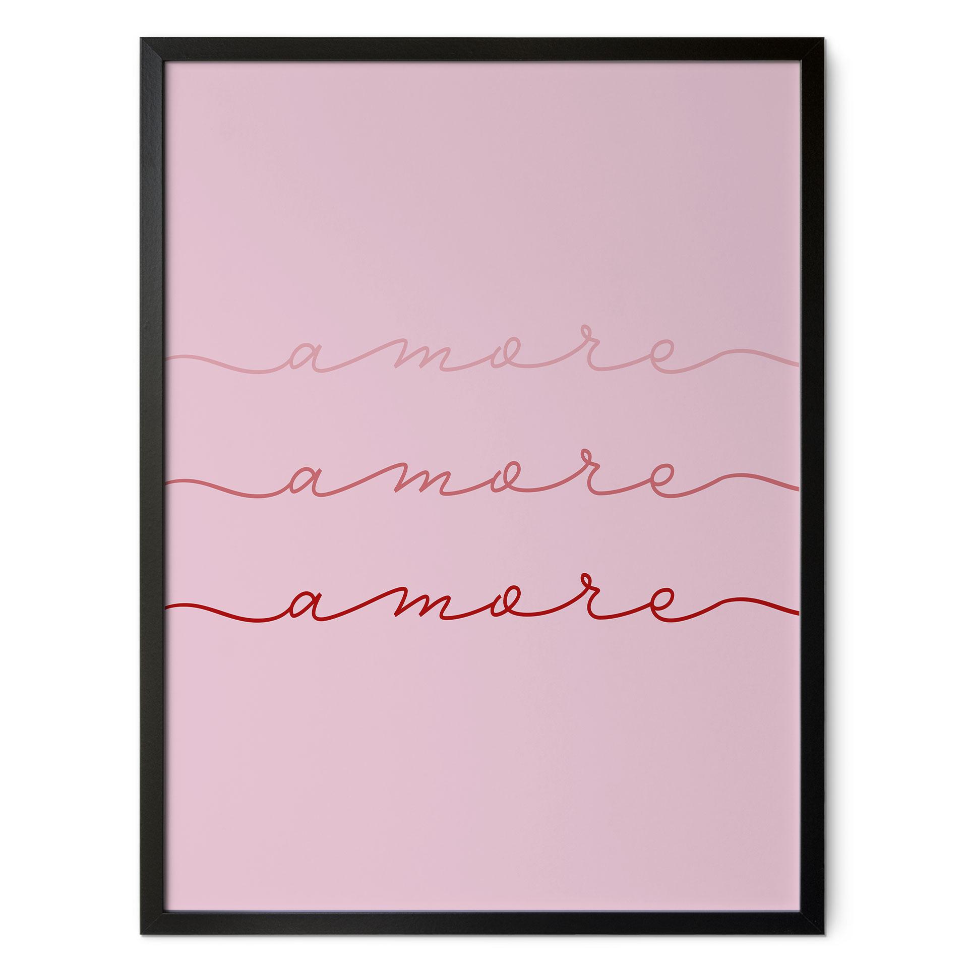Plakat Amore - Kærlighedsordsprog til stuen