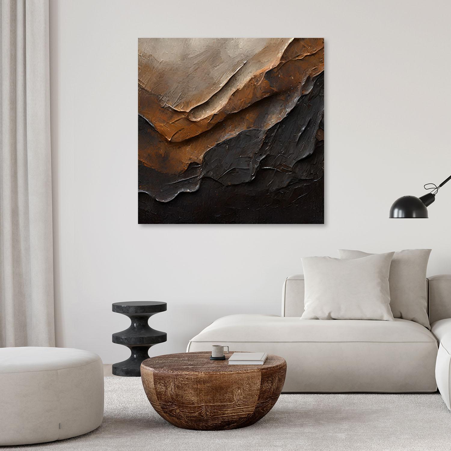 Canvasbillede, Abstrakt tekstur brun 3D