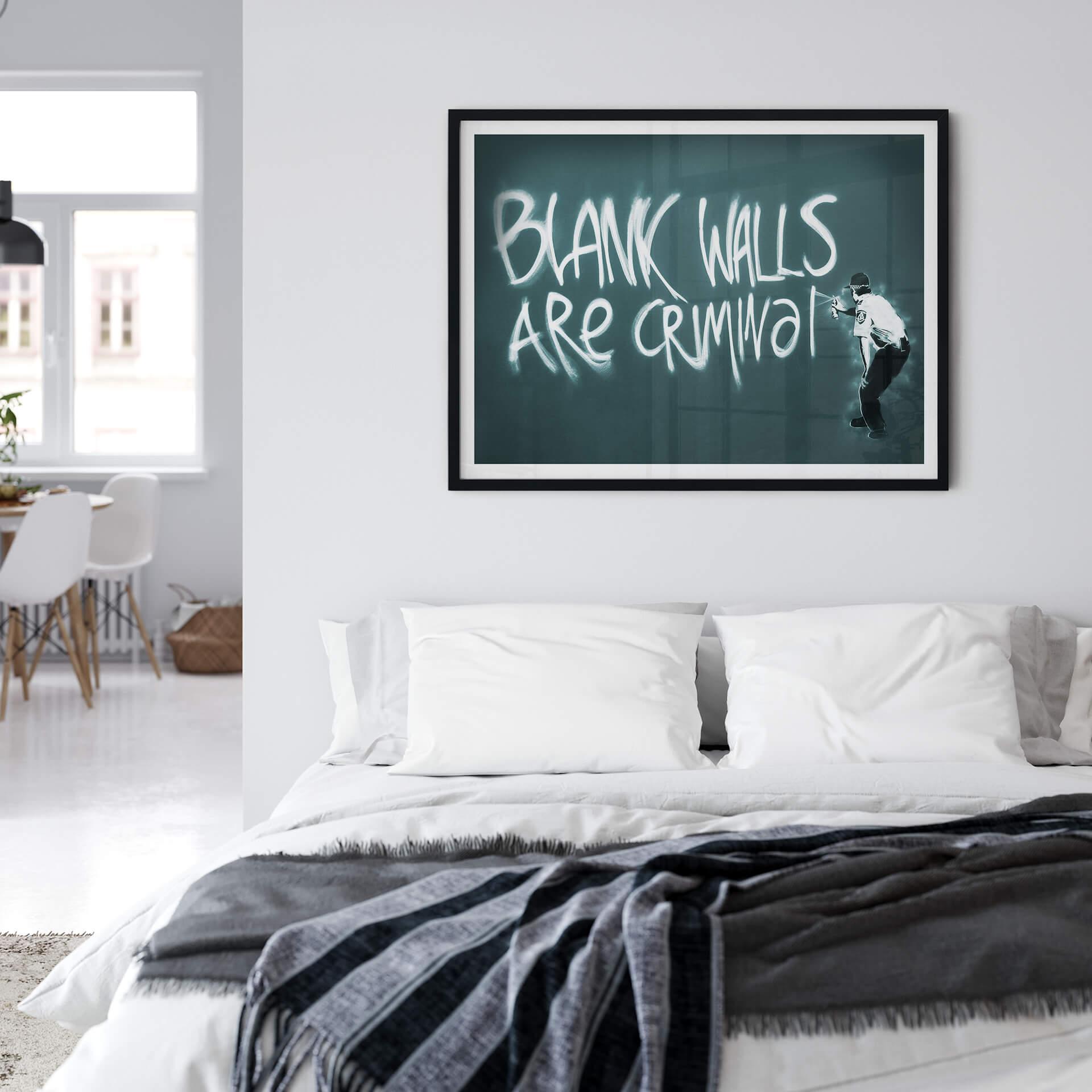 Plakat Banksy - Blank walls are criminal