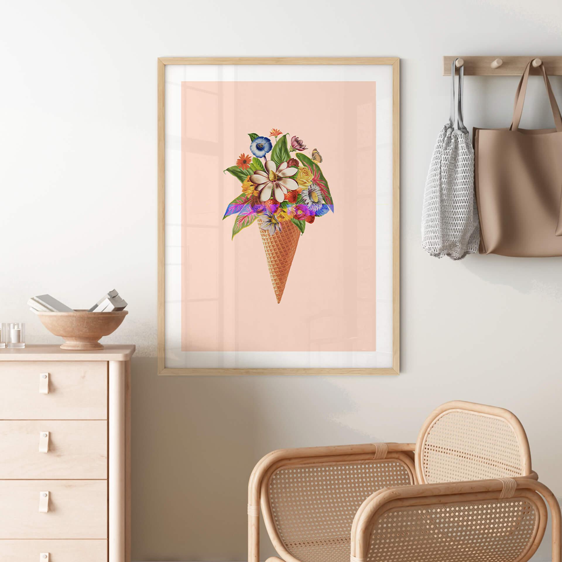 Poster Frida Floral Studio - Ice Cone with Flowers